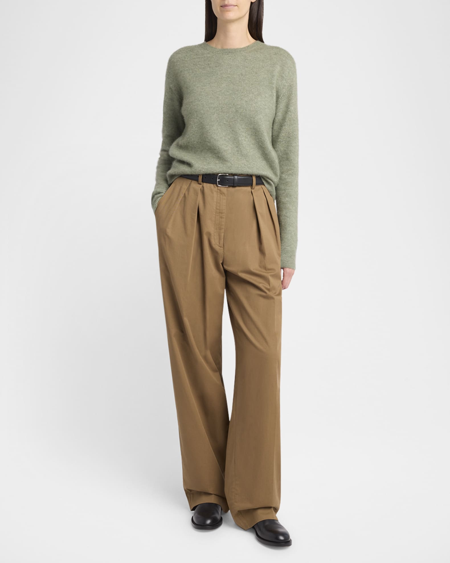 Igor Double-Pleated Wide-Leg Pants 1