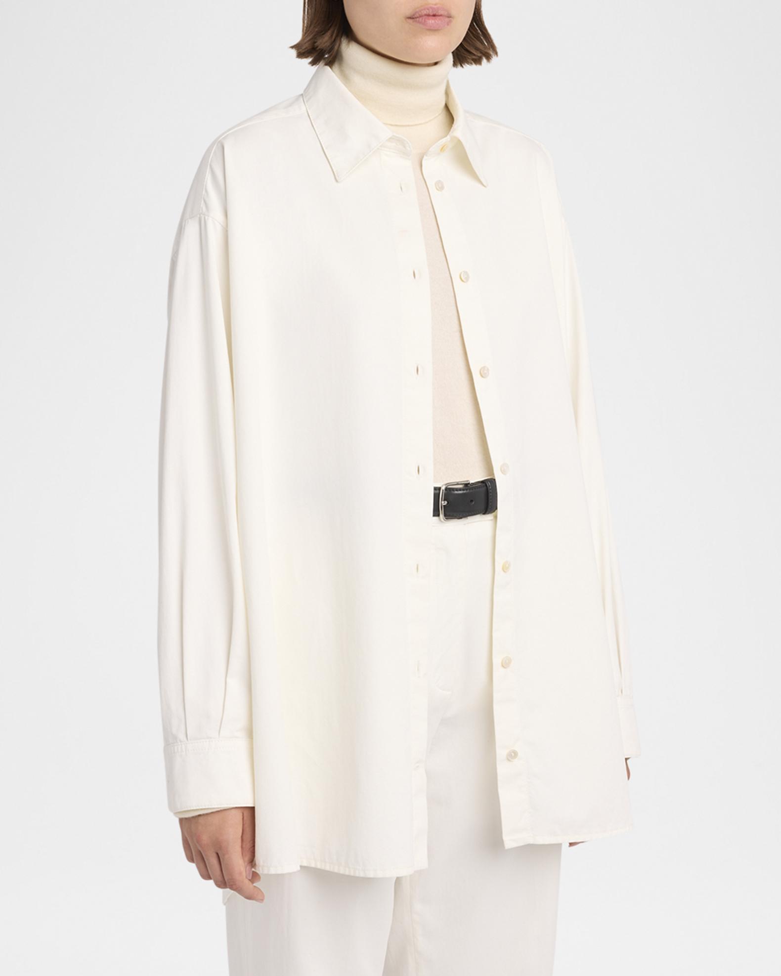 THE ROW Luka Cotton-Cashmere Button-Down Shirt | Neiman Marcus