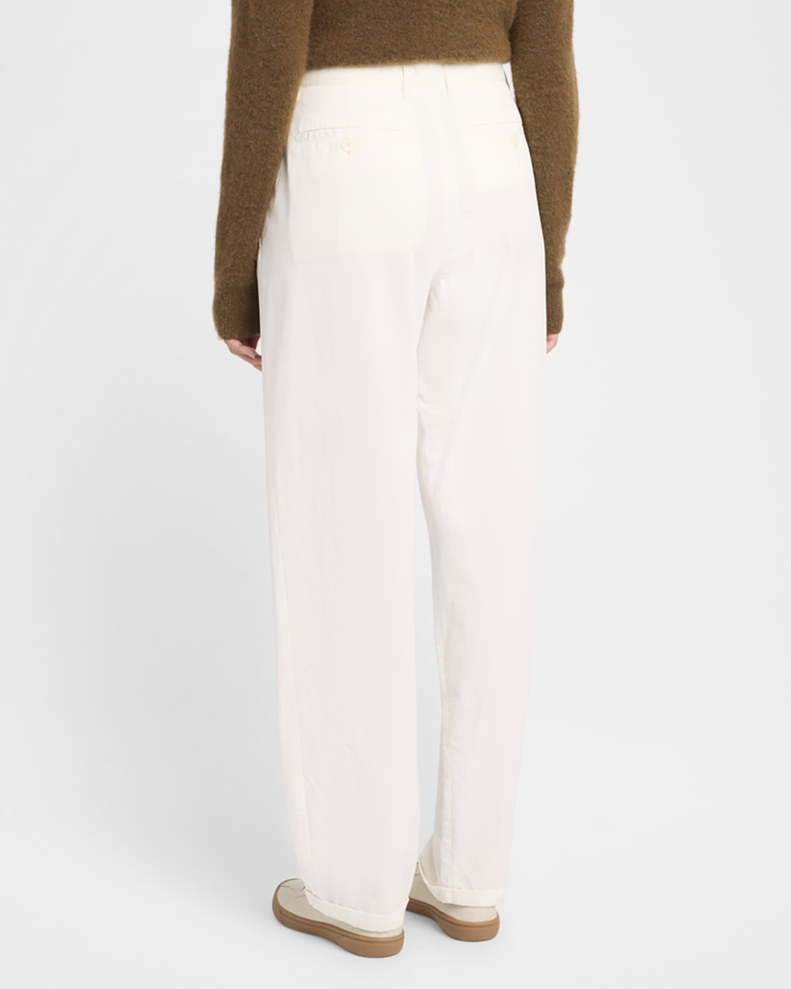 THE ROW Neriah Cotton-Cashmere Straight-Leg Pants | Neiman