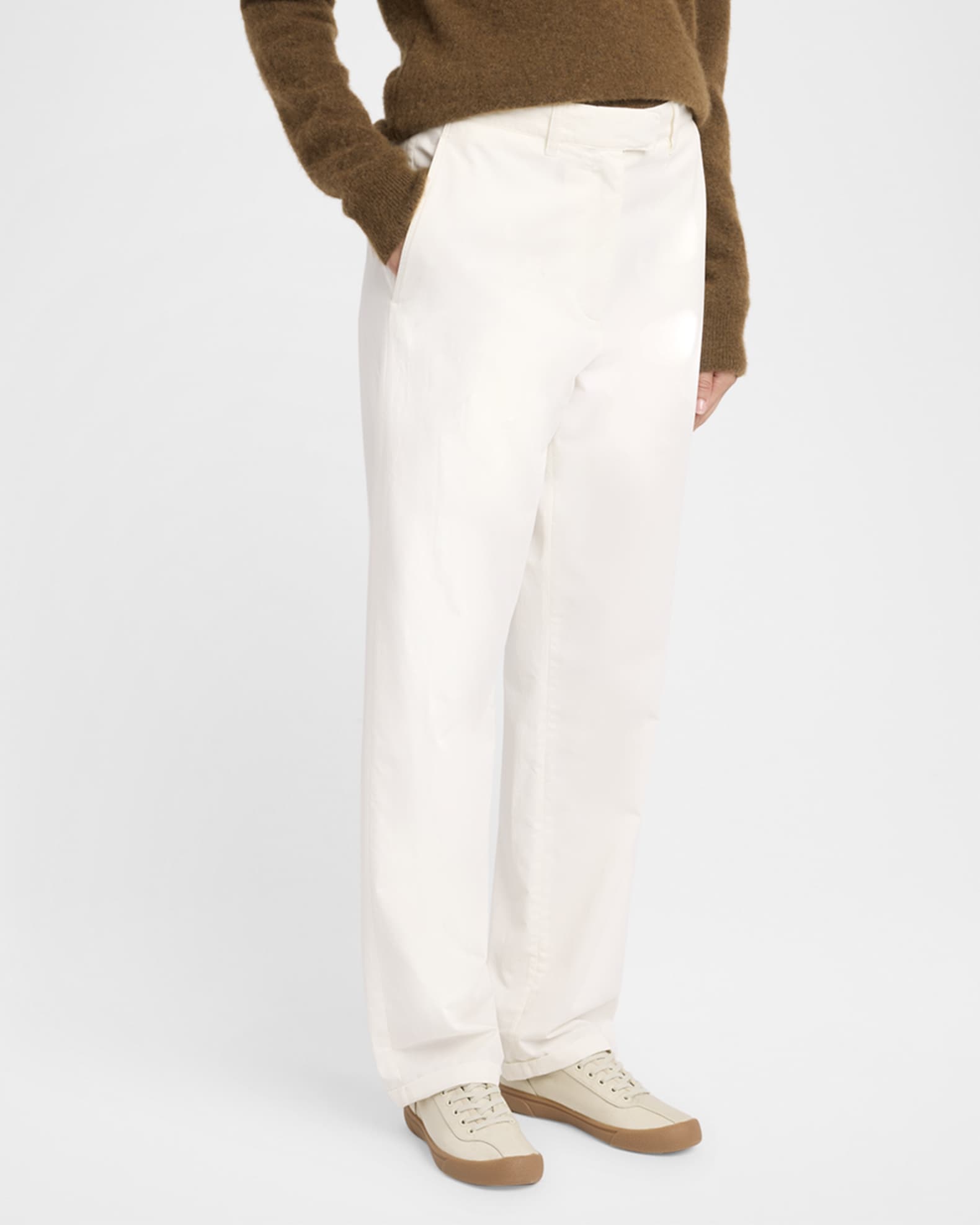 パンツ walenode Cotton Cashmere Straight Pants walenode Cotton cashmere stretch Deep V-neck sweater