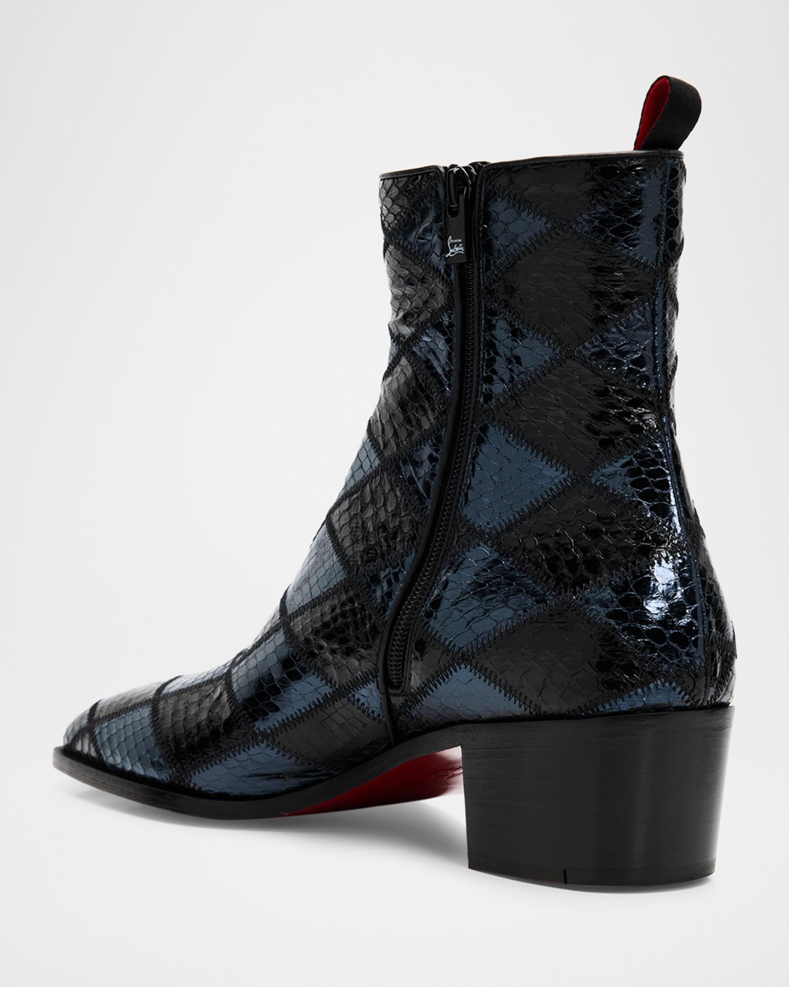 Christian Louboutin Men's Ziggissimo Forever Patchwork Watersnake