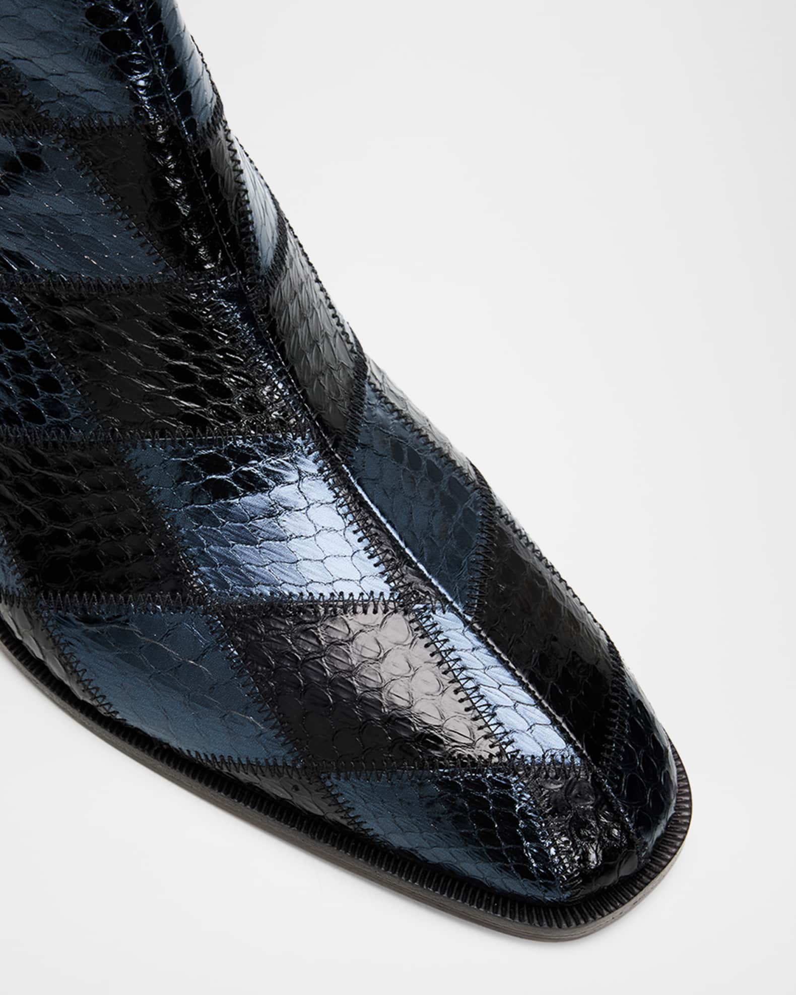 Christian Louboutin Men's Ziggissimo Forever Patchwork Watersnake