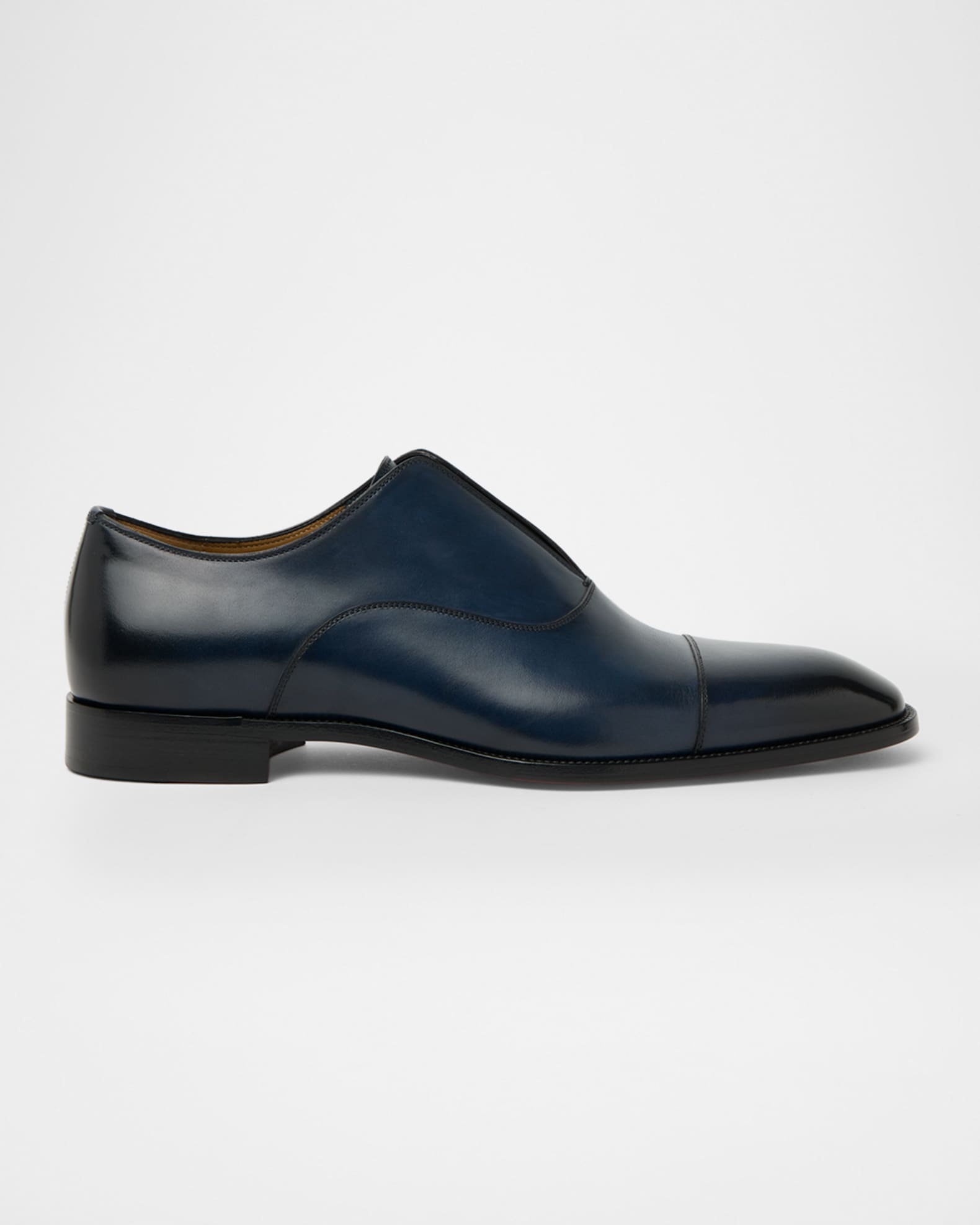 Christian Louboutin ネイビー ドレスシューズ Christian Louboutin Men's Alpha Male II Cap-Toe Leather Oxfords