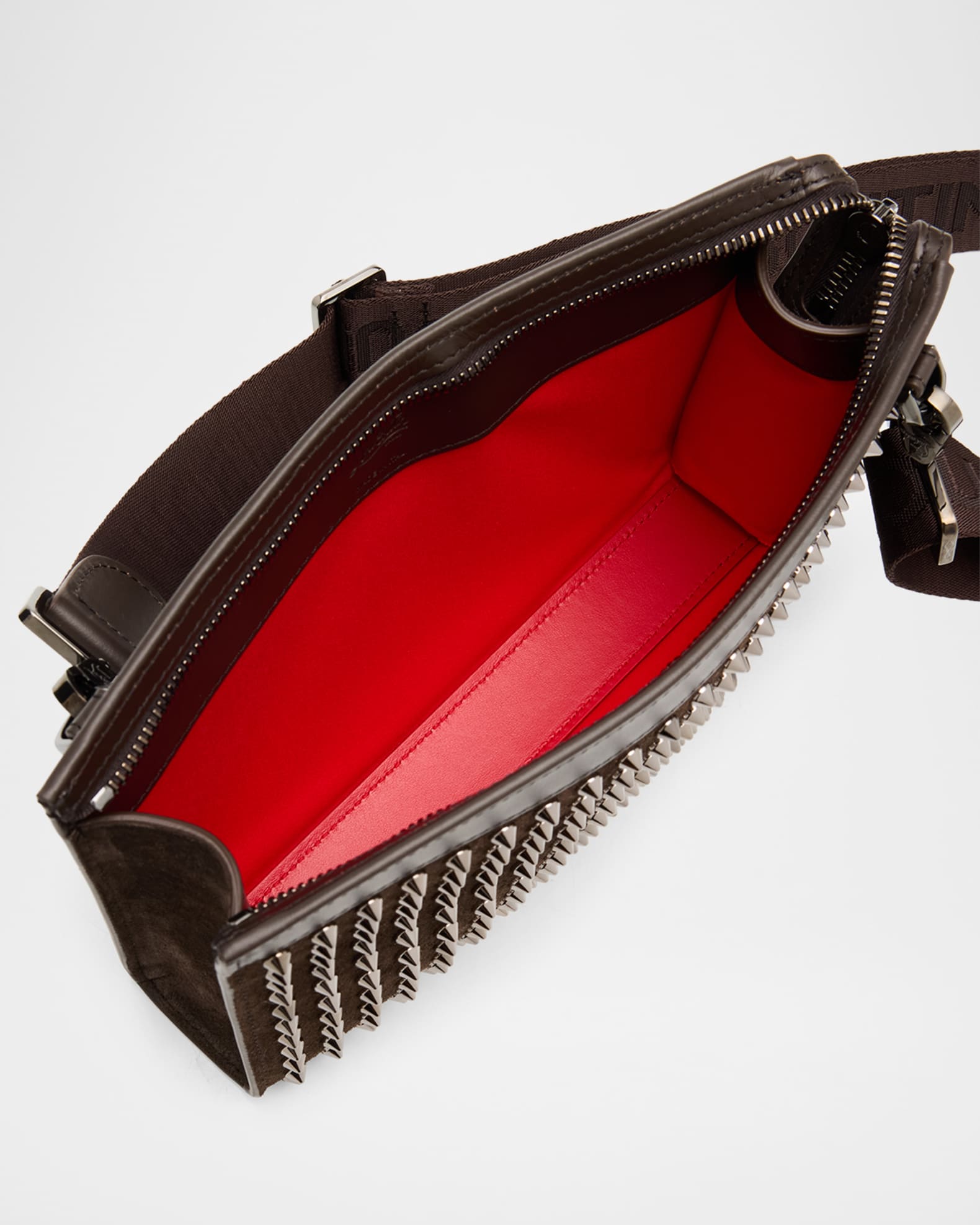 Christian Louboutin レザー バッグ Christian Louboutin Men's Funky Grained Leather and Spikes