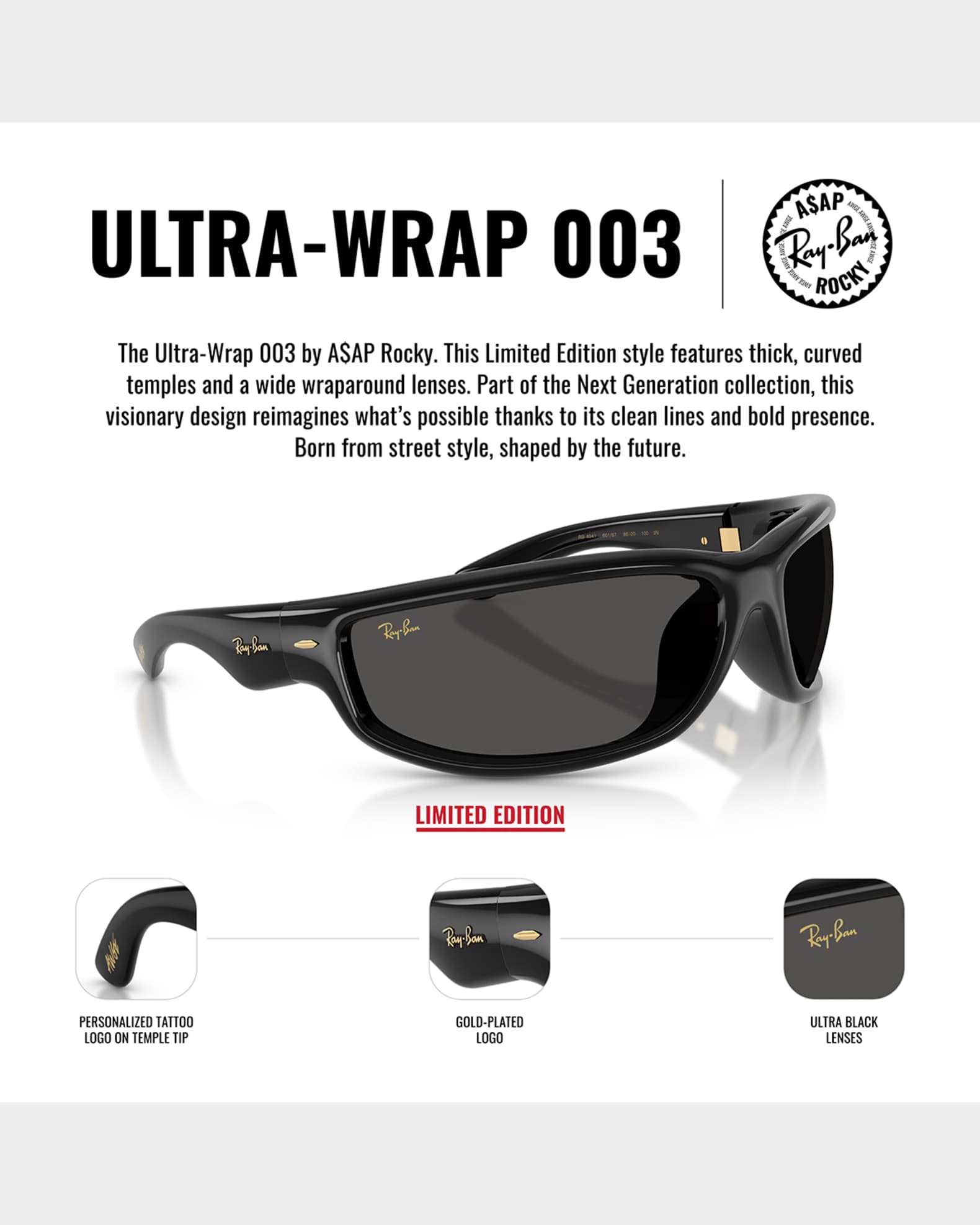 Ray-Ban Ray-Ban RB4941 Ultra Wrap 003 A$Ap Rocky Next Generation