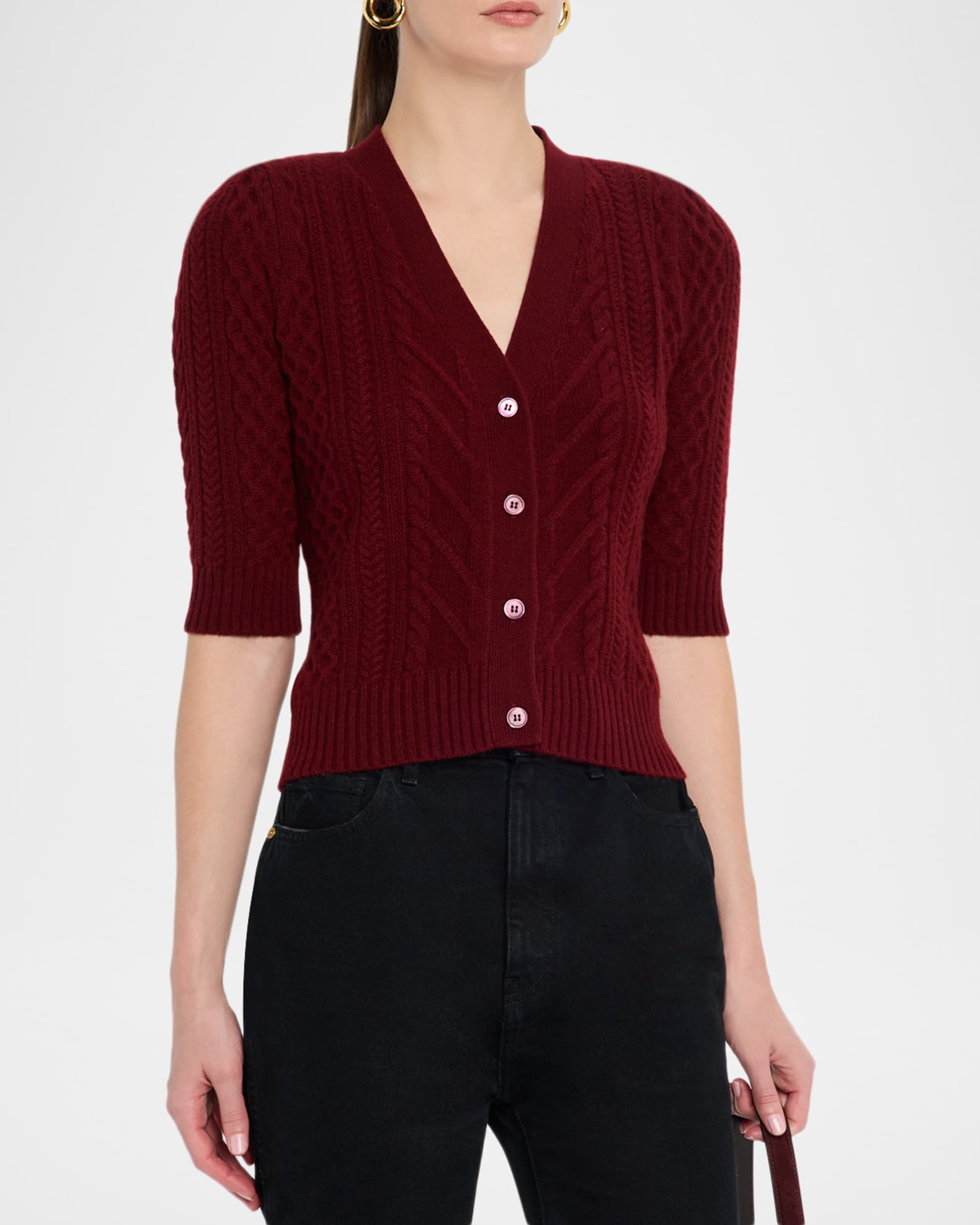 Cashmere Cable-Knit Cardigan | Neiman Marcus