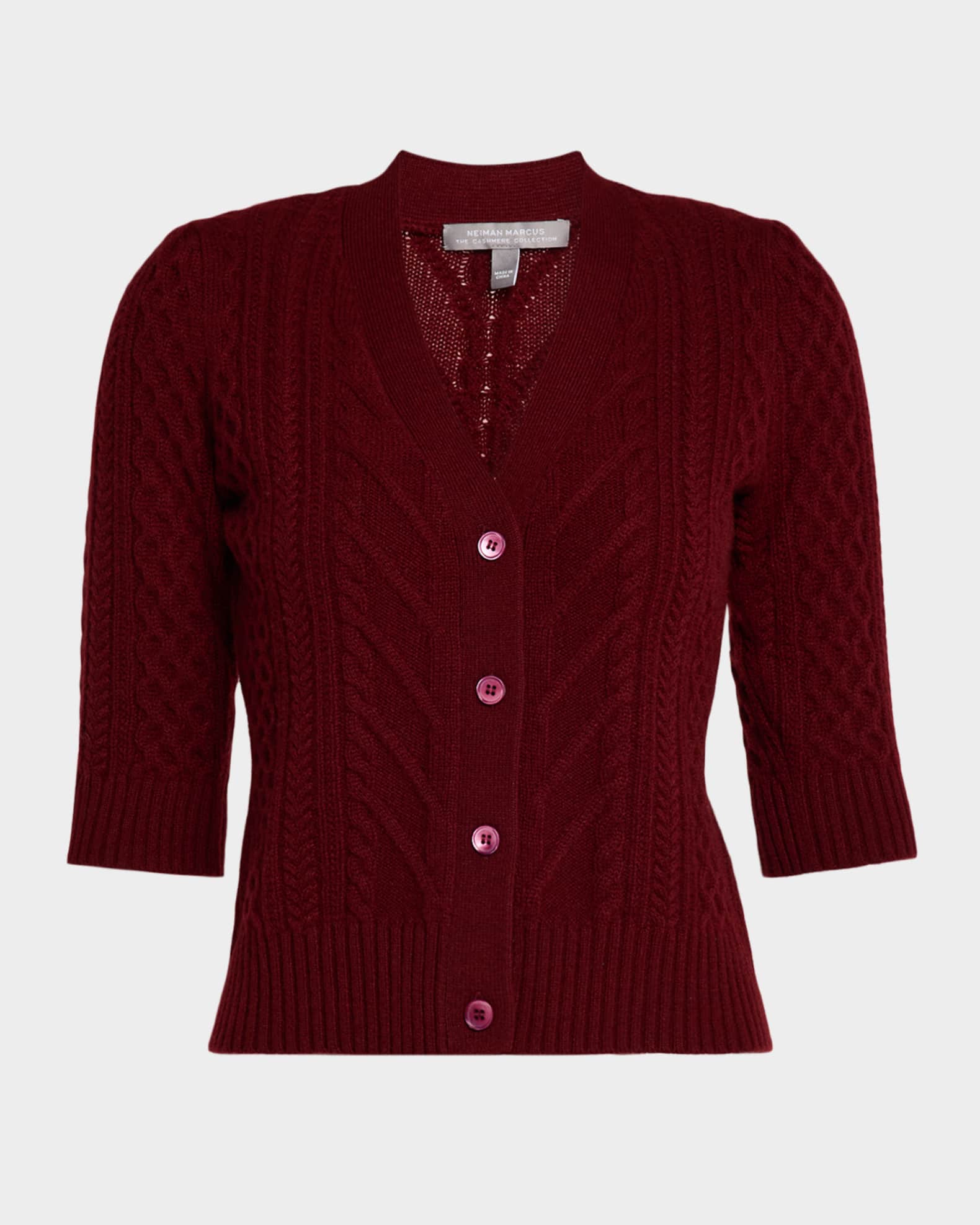 Cashmere Cable-Knit Cardigan | Neiman Marcus