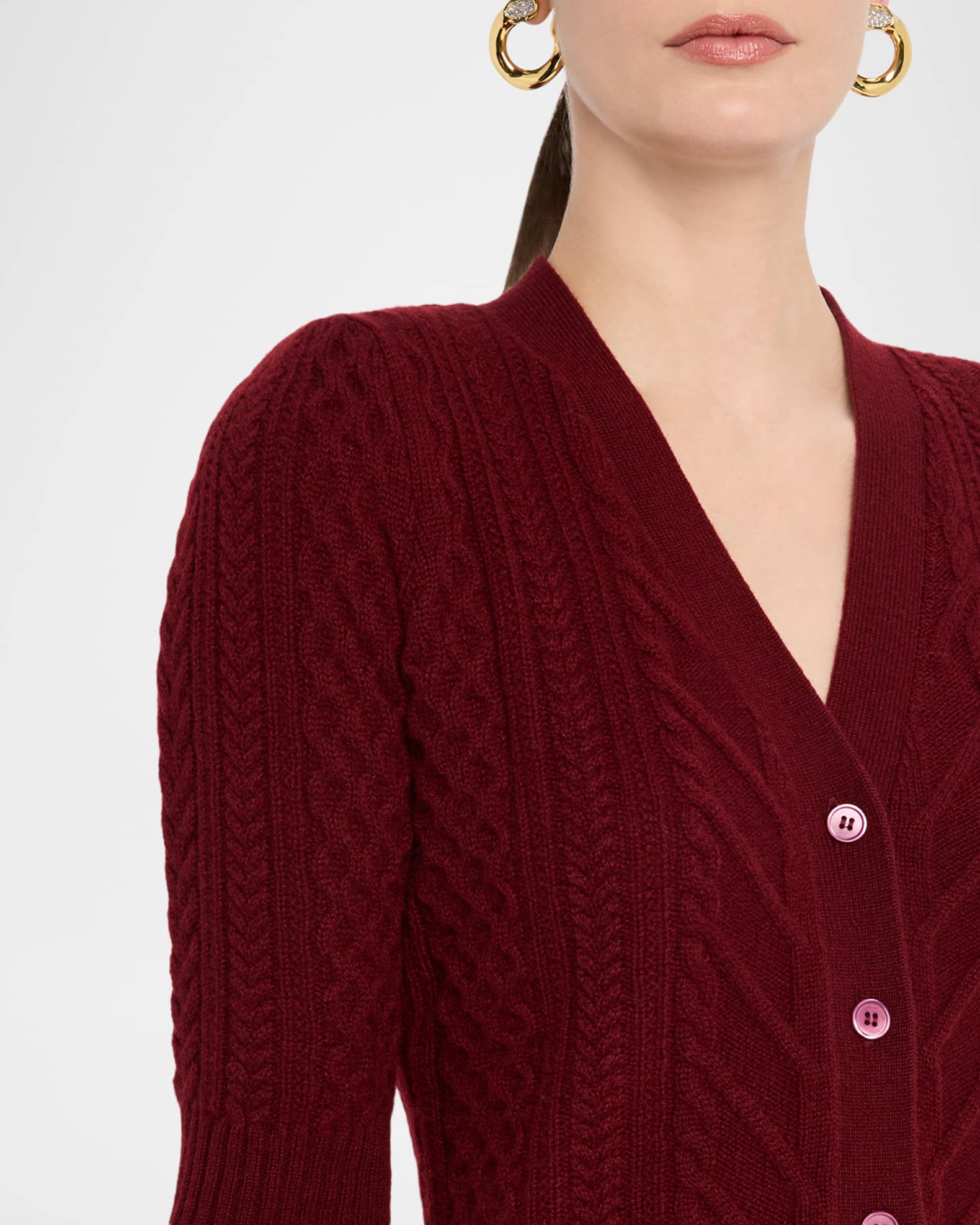 Cashmere Cable-Knit Cardigan | Neiman Marcus