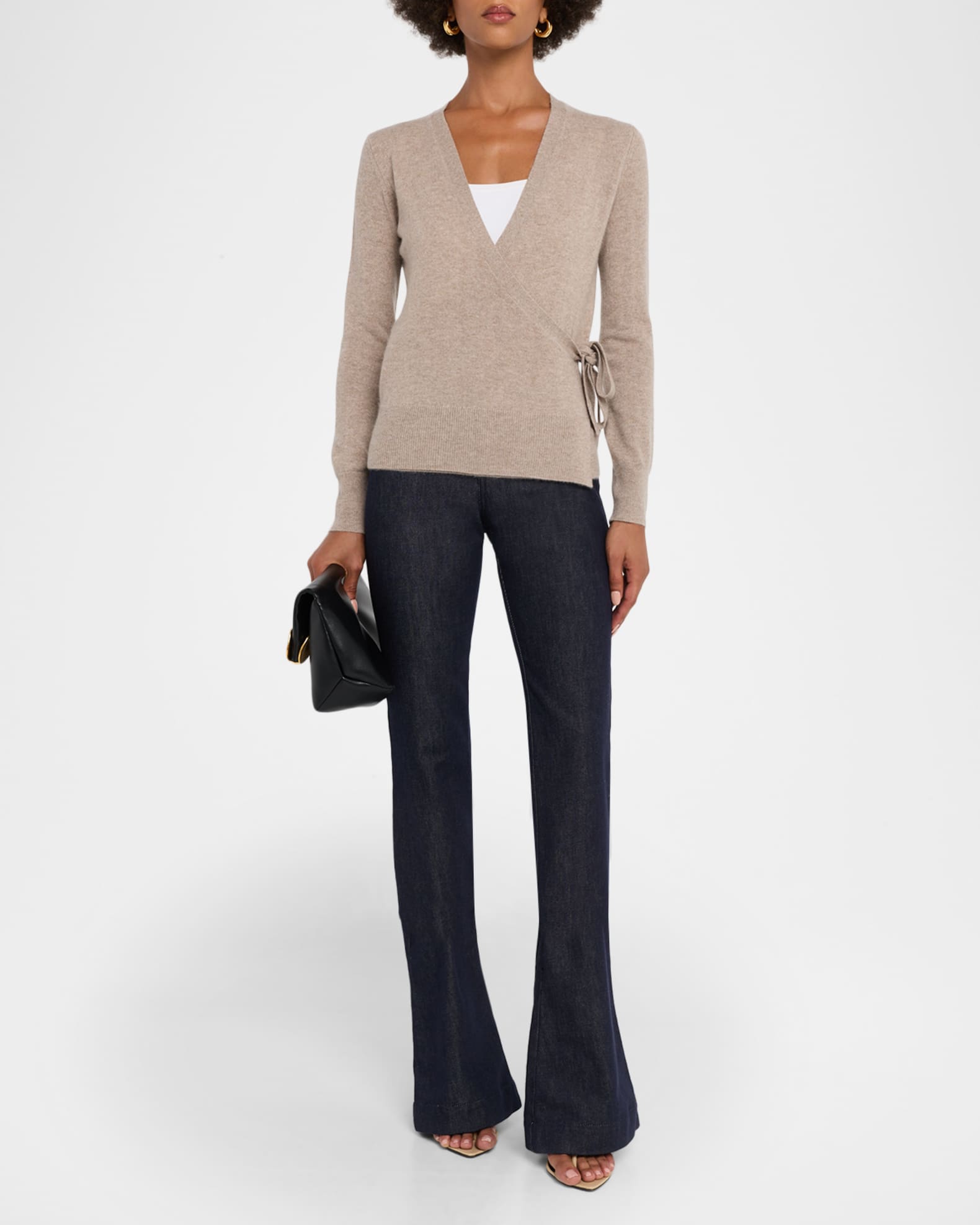Cashmere Wrap-Tie Sweater 1