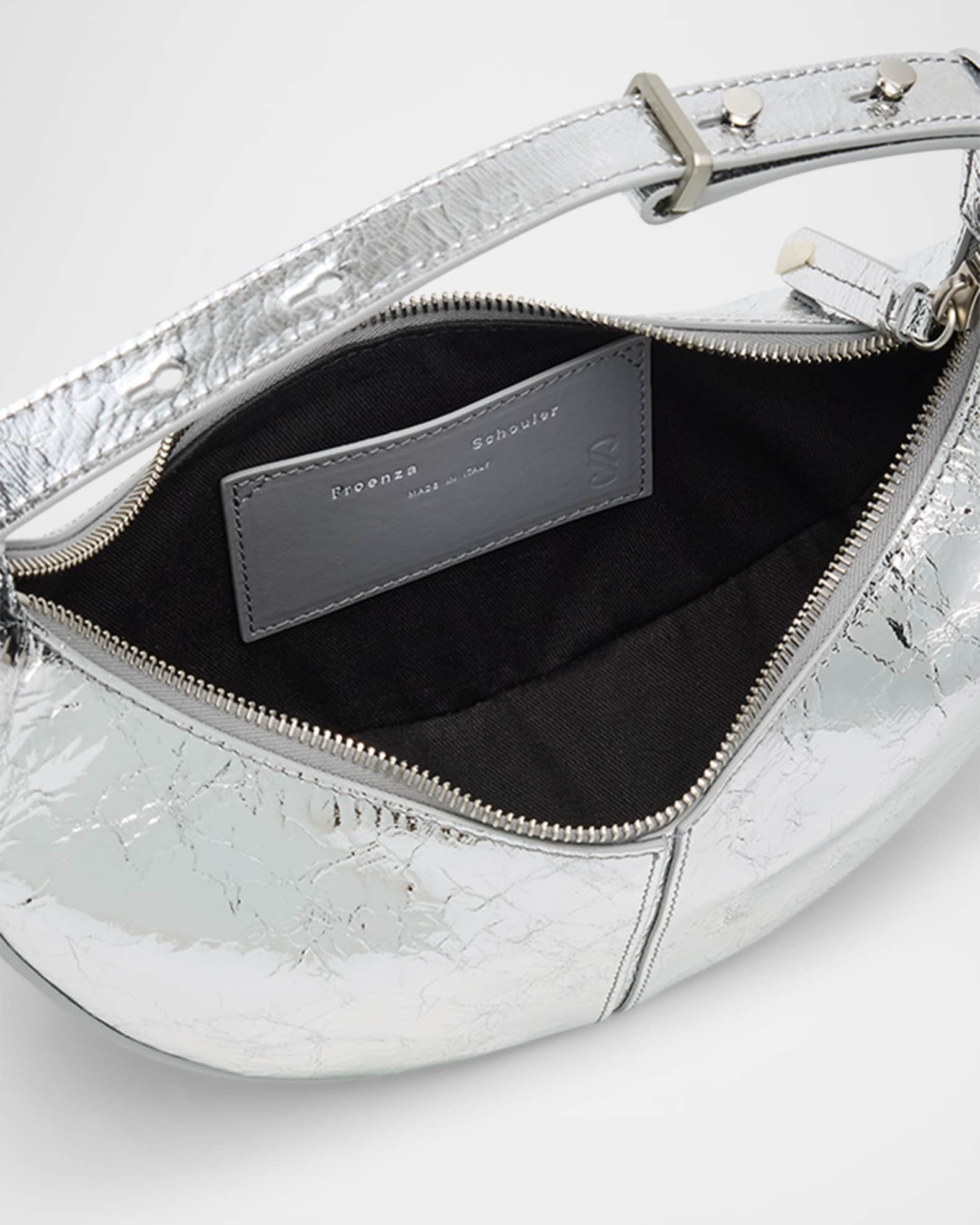 Proenza Schouler Slide Mini Crinkled Metallic Leather Shoulder Bag