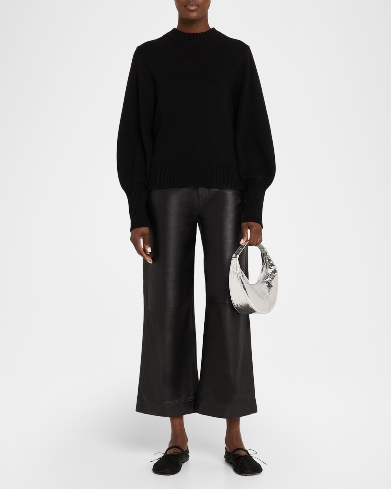 Proenza Schouler Slide Mini Crinkled Metallic Leather Shoulder Bag