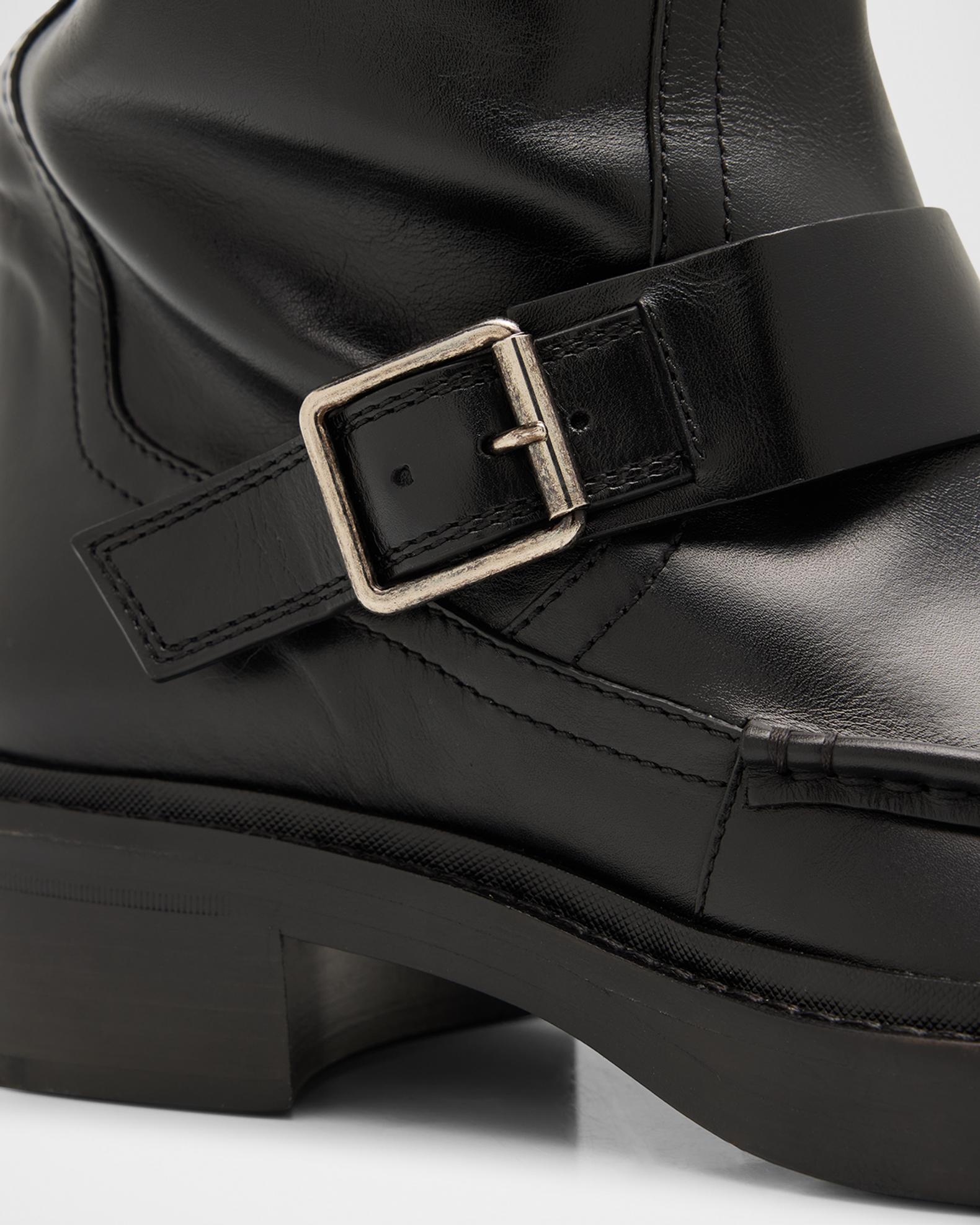 Saint Laurent Men\'s Black Leather Mid-Calf Boots SAINT LAURENT - Roman boots | Leam Roma - Luxury Shopping Online main image 3