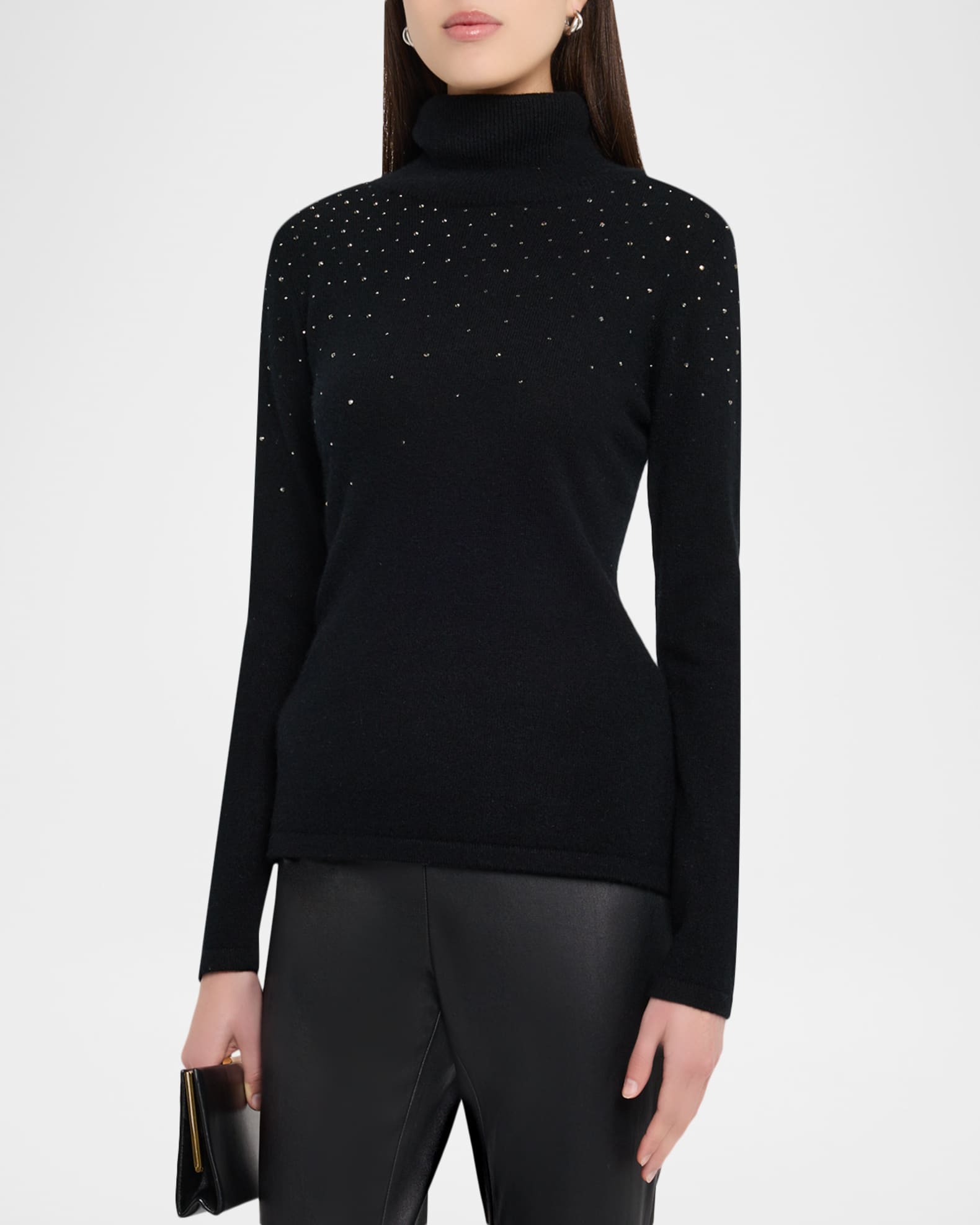 ニット/セーター Crystal Embellished Turtleneck Knit Top Turtleneck | Jewel Knit – THE KIT.