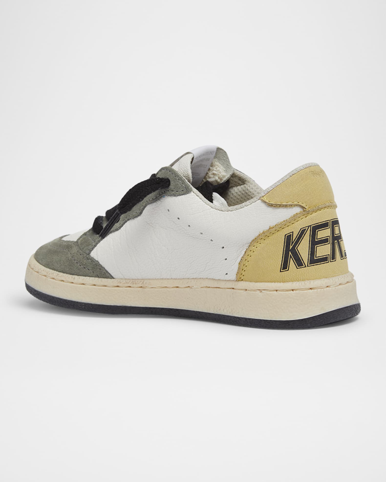 Boy's Ball Star Nappa Leather and Suede Low-Top Sneakers, Baby/Toddler 1
