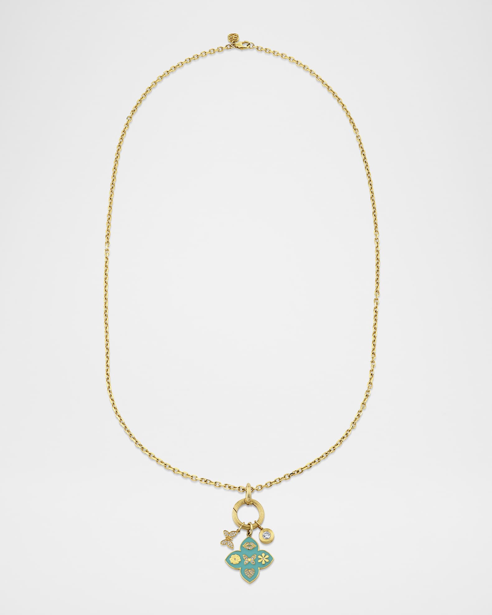 14K Love Tableau Moroccan Charm Necklace 0