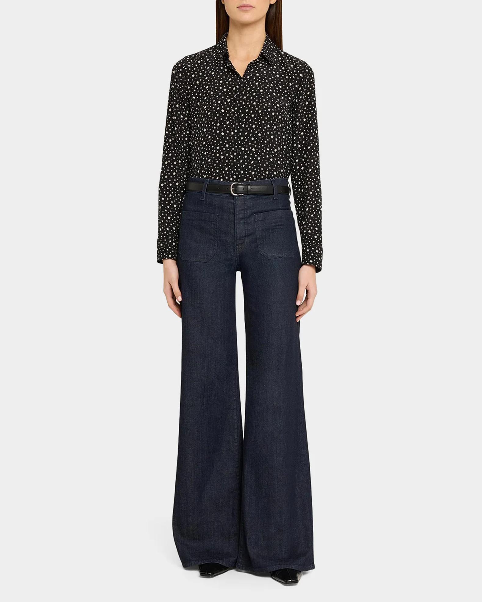 Nili Lotan Spotted Silk Button-Down Blouse | Neiman Marcus