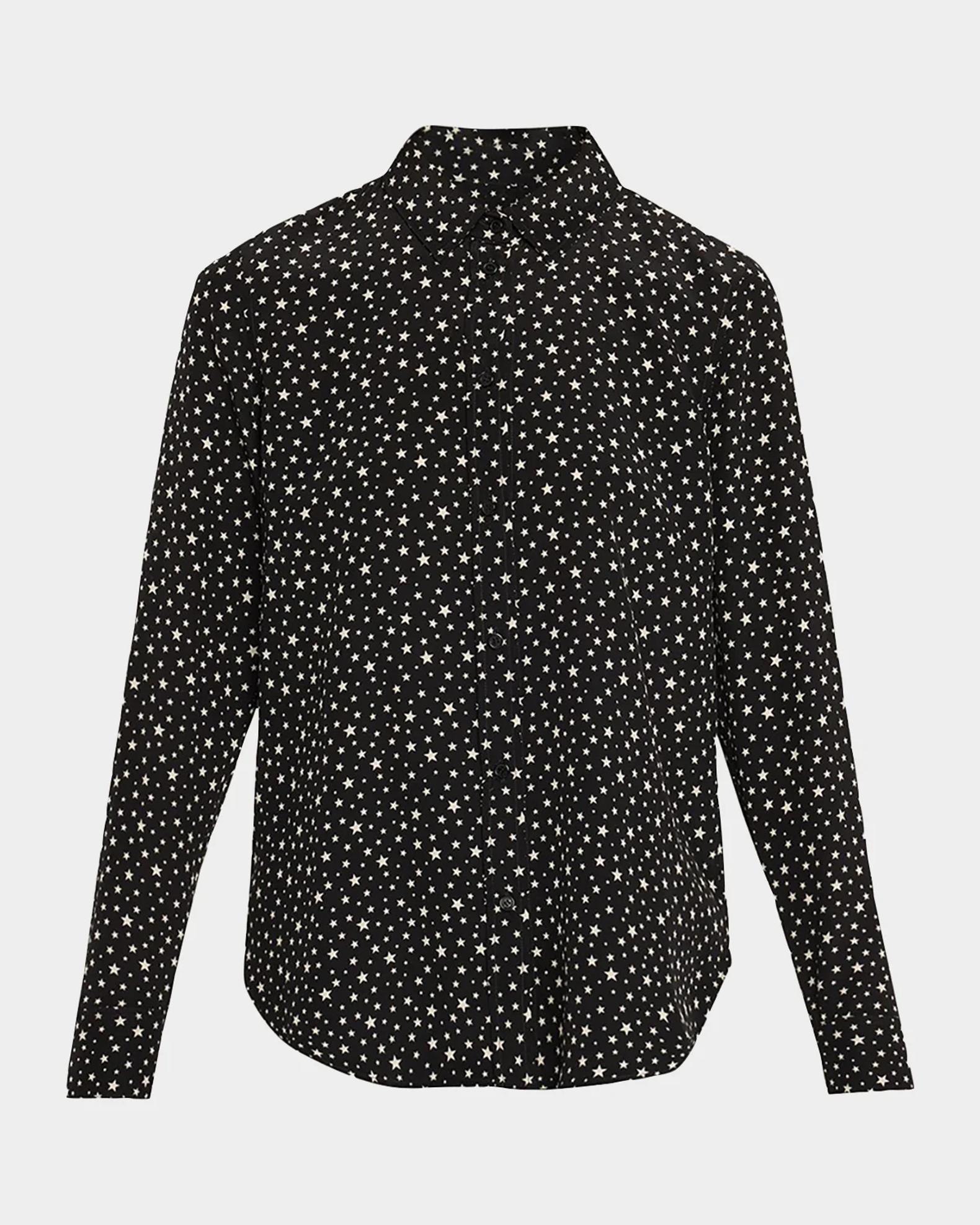 Nili Lotan Spotted Silk Button-Down Blouse | Neiman Marcus