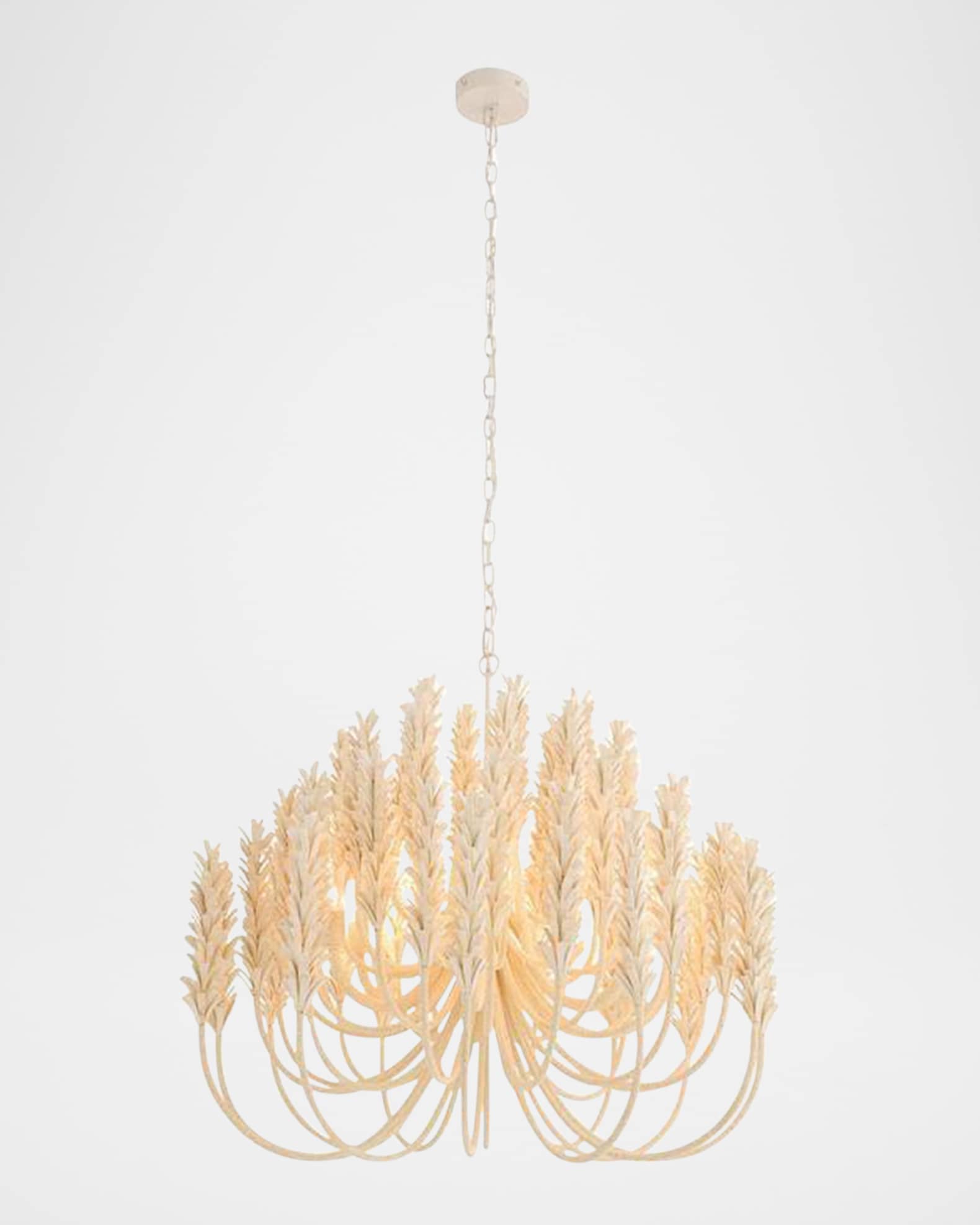 Kaia 39" 6-Light Coconut Shell Chandelier 0