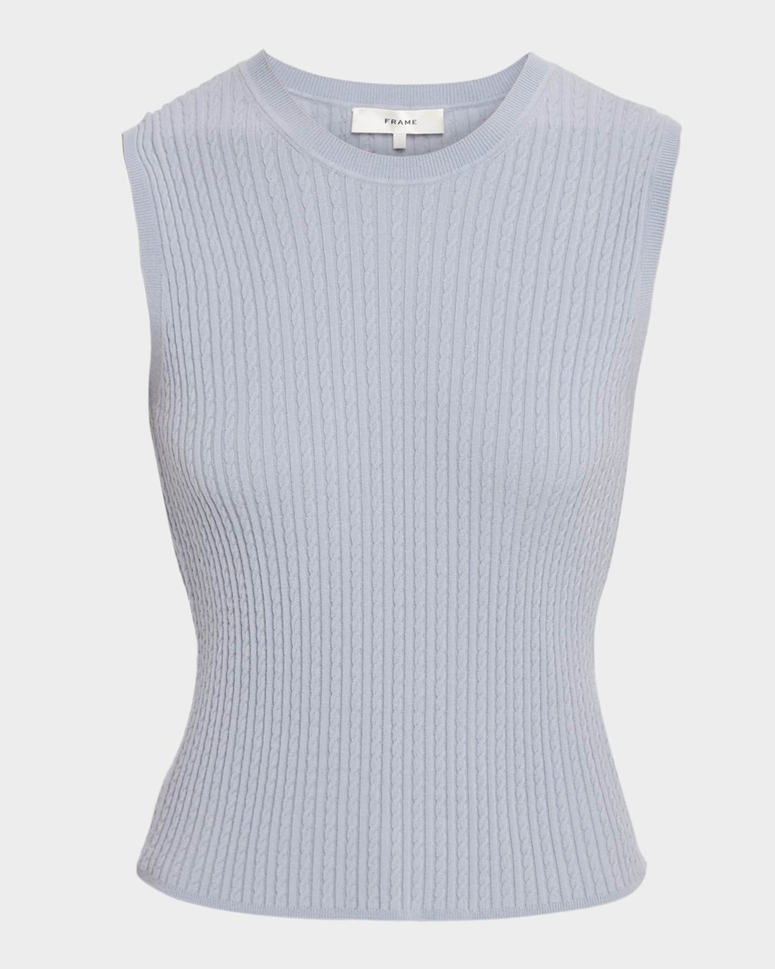 The Fine Cable-Knit Sleeveless Top 0