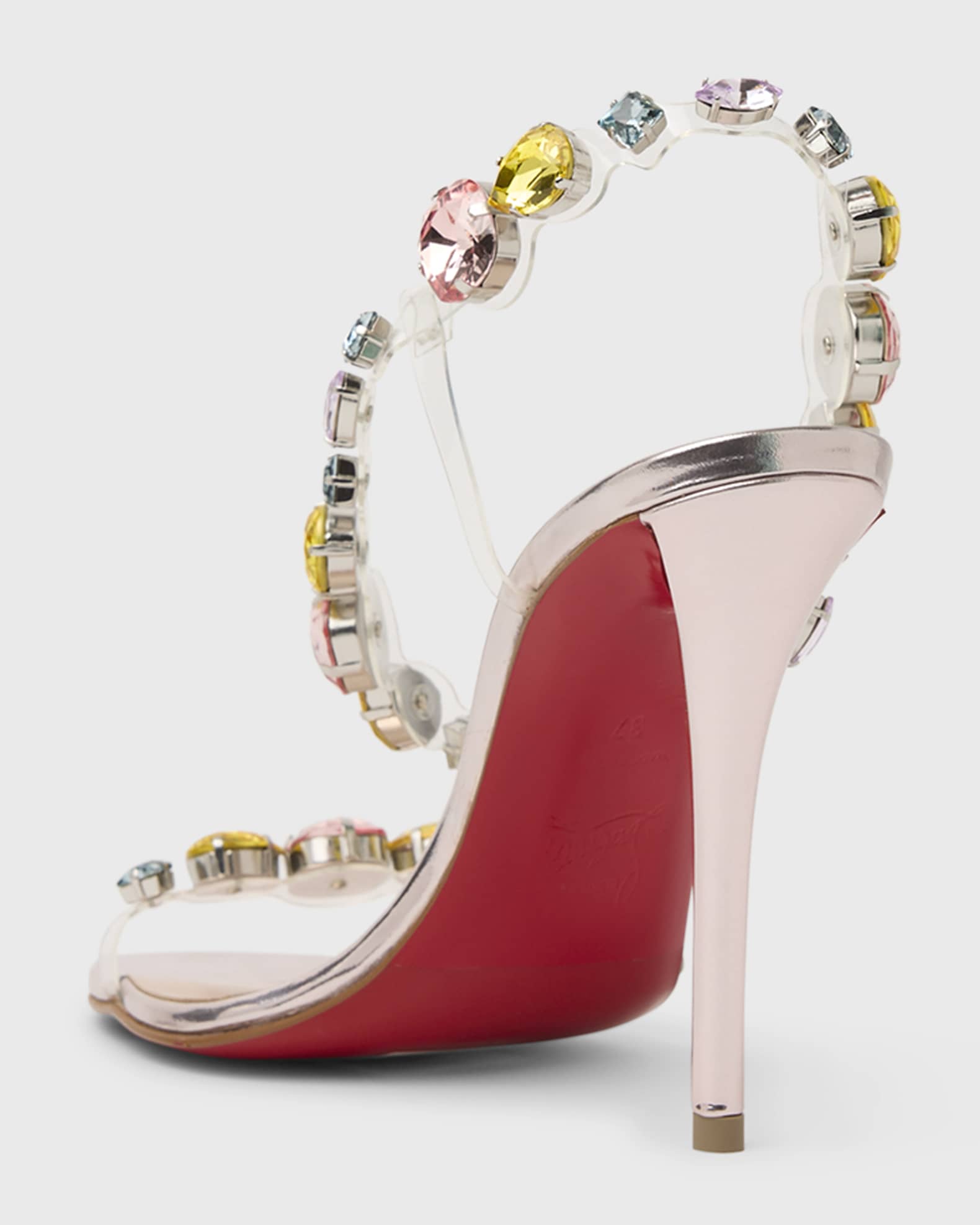 Christian Louboutin 100mm Rosa Z Jewel Sandals | Neiman Marcus