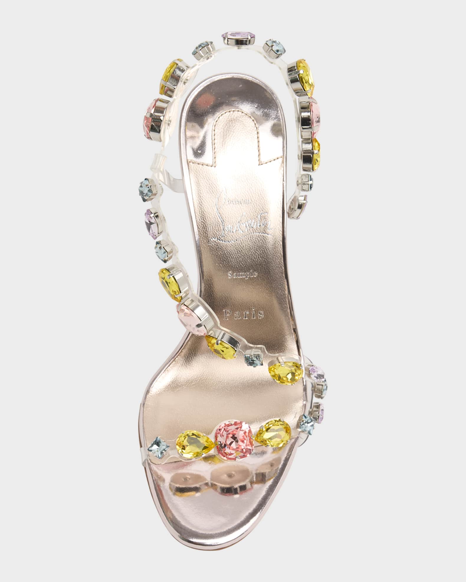 Christian Louboutin 100mm Rosa Z Jewel Sandals | Neiman Marcus