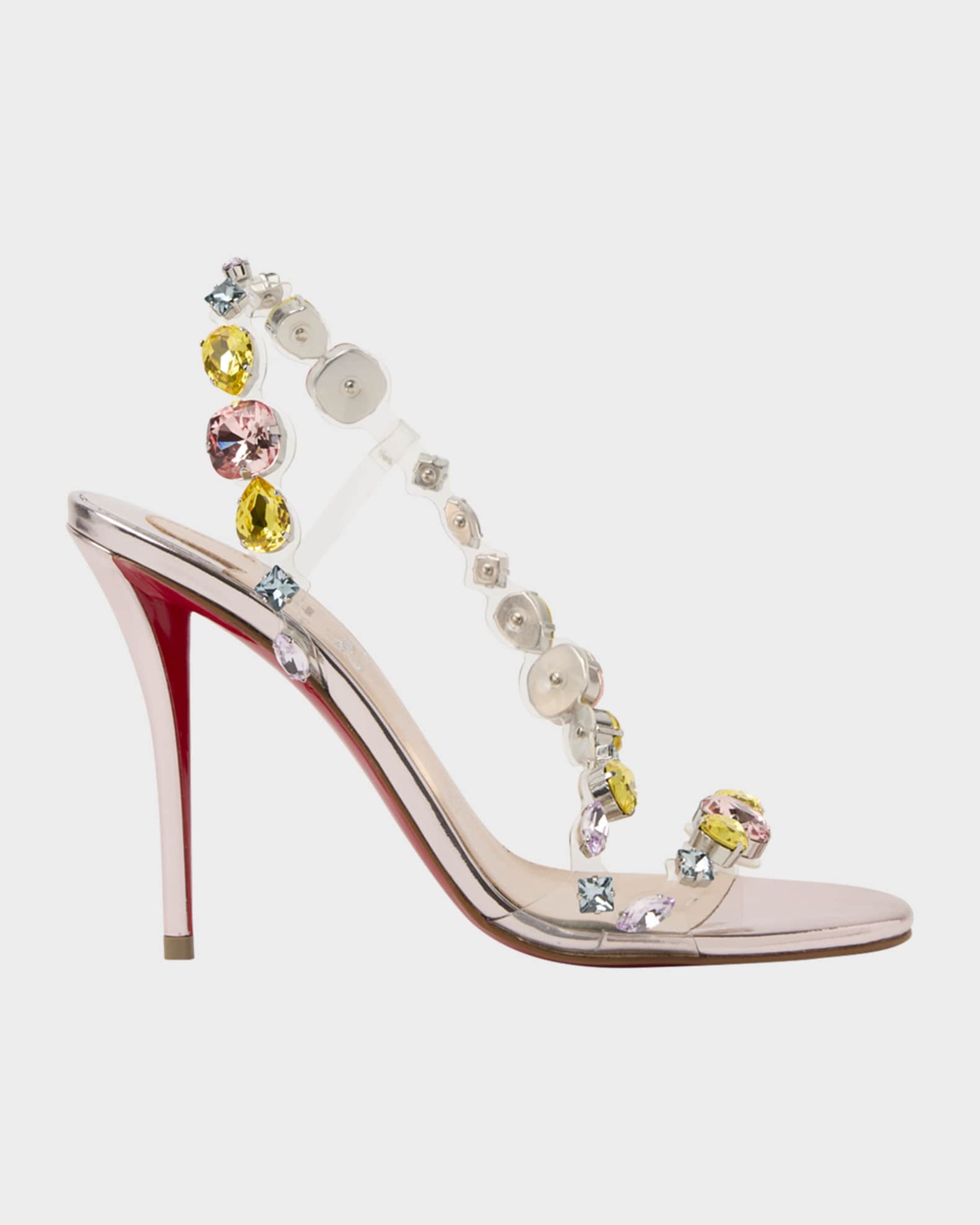 Christian Louboutin 100mm Rosa Z Jewel Sandals | Neiman Marcus