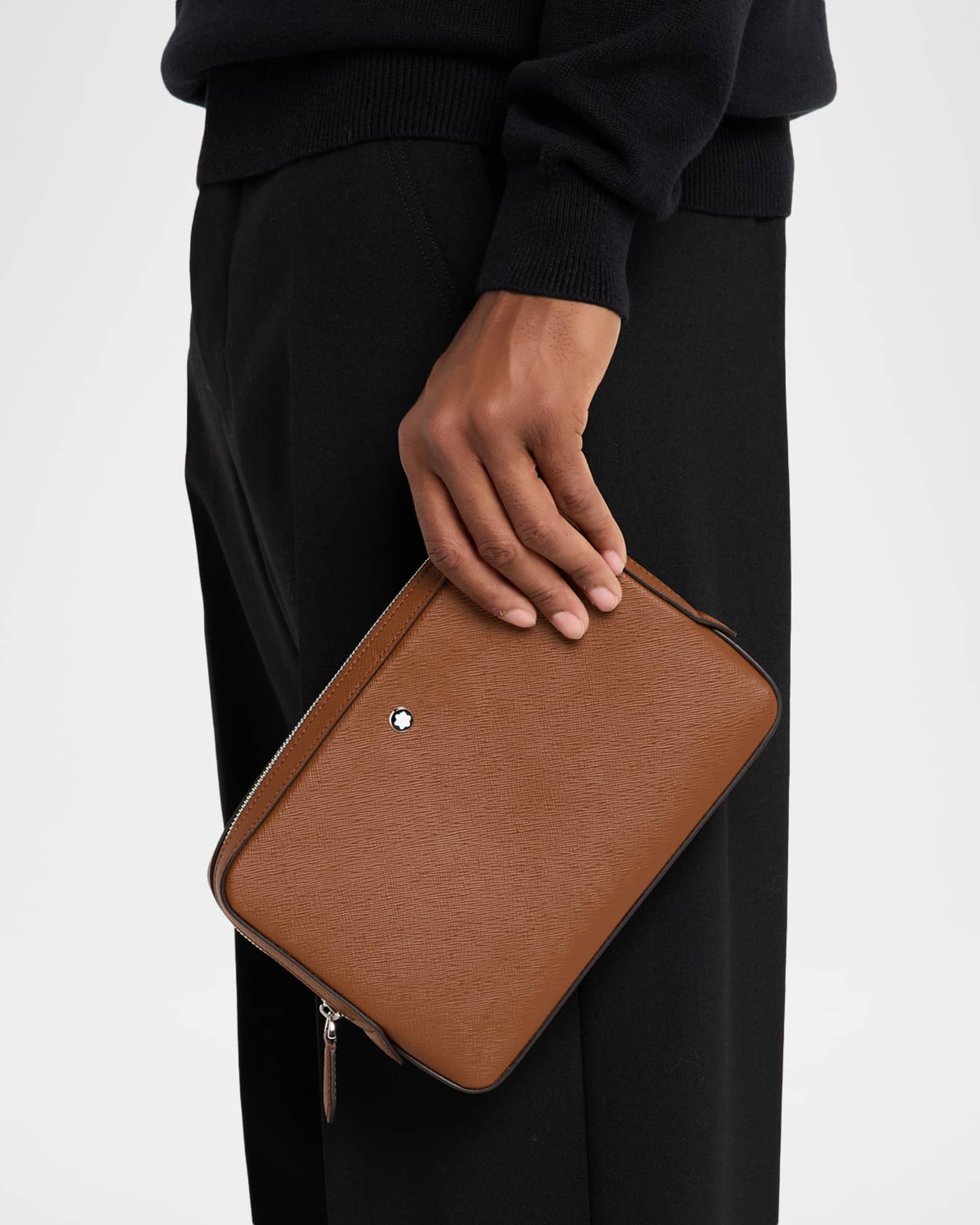 Montblanc Men's Sartorial Mini Leather Crossbody Bag | Neiman Marcus