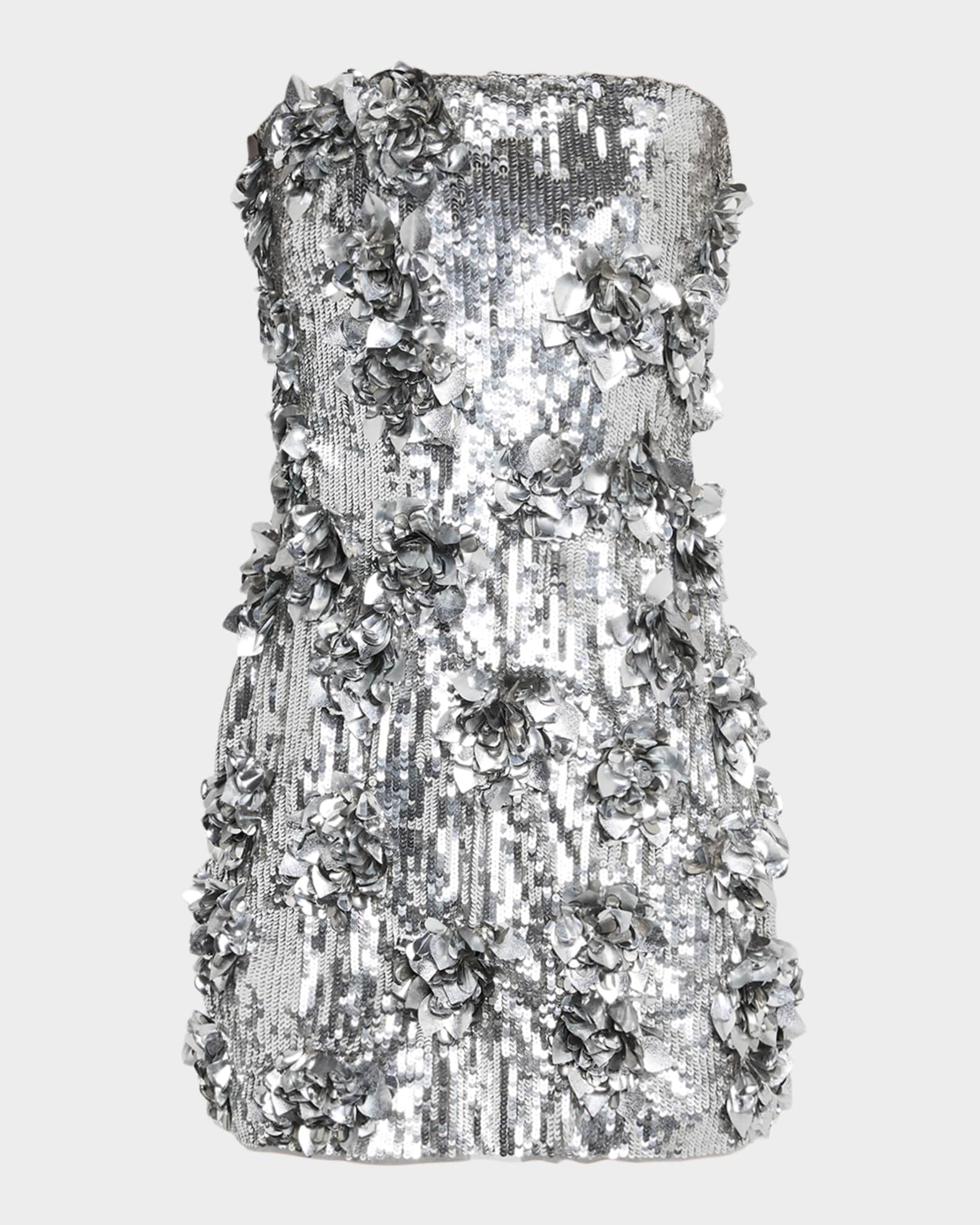 halston vail sequined mini dress Halston Leela Embroidered Mini Dress