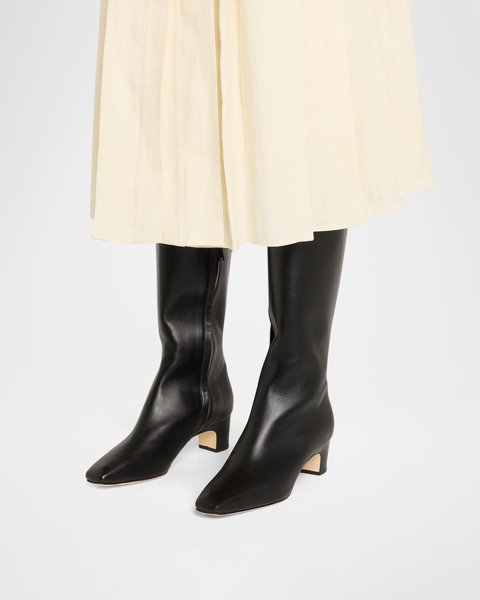 Manolo Blahnik Ofara Knee-High Leather Boots | Neiman Marcus