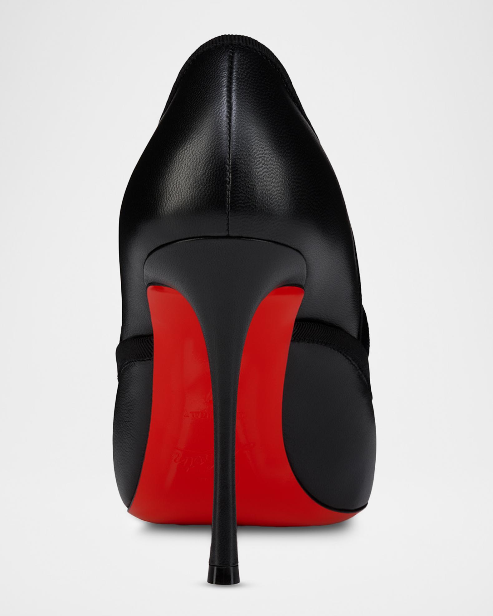 Black Leather Louboutin with Red-Trim Handles Christian Louboutin Black Leather Pumps - Ann main image 2