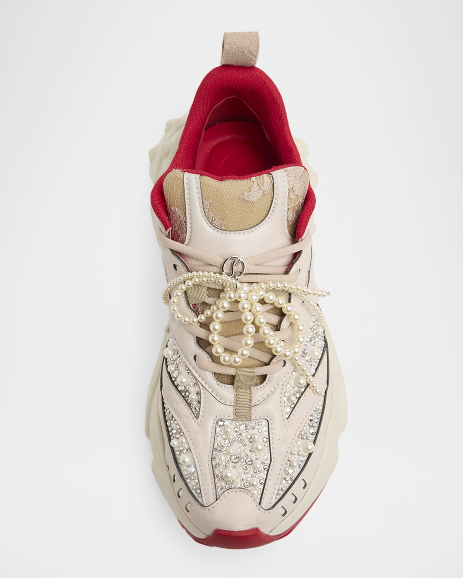 Christian Louboutin So Flo Perla Runner Sneakers | Neiman Marcus