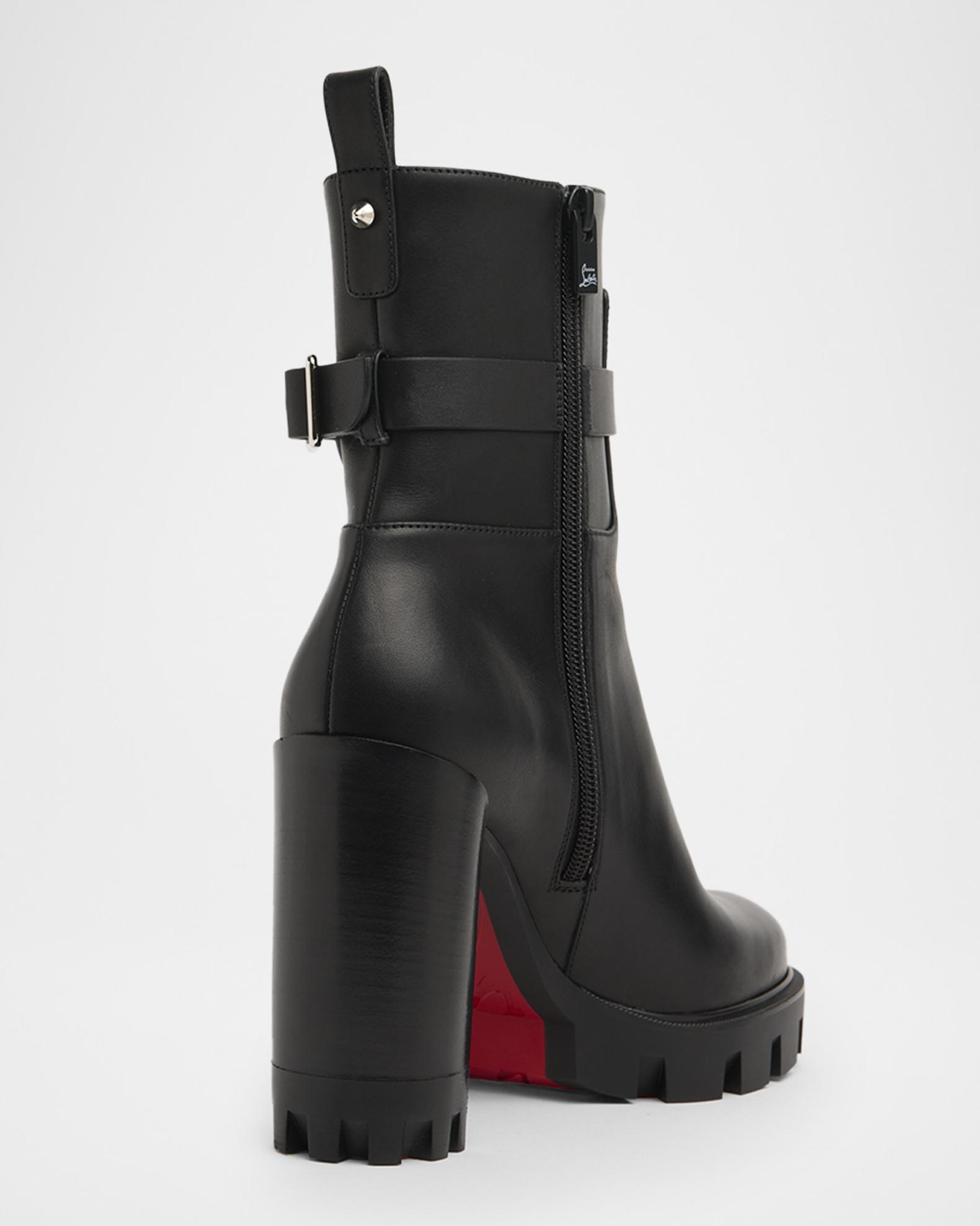 Christian Louboutin 100mm Dianouchett Leather Red Lug Sole  display picture 2