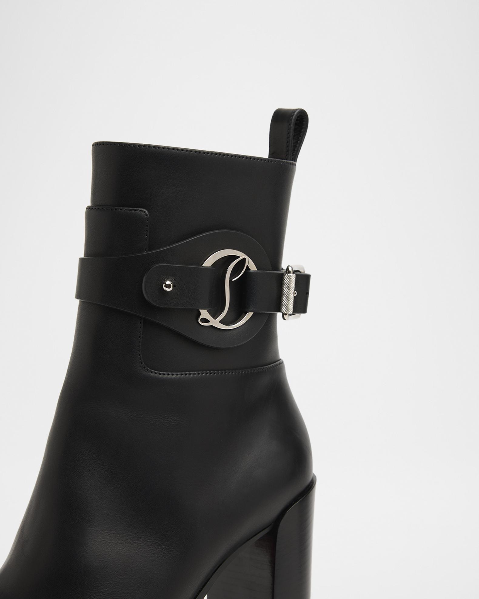 Christian Louboutin 100mm Dianouchett Leather Red Lug Sole Ankle