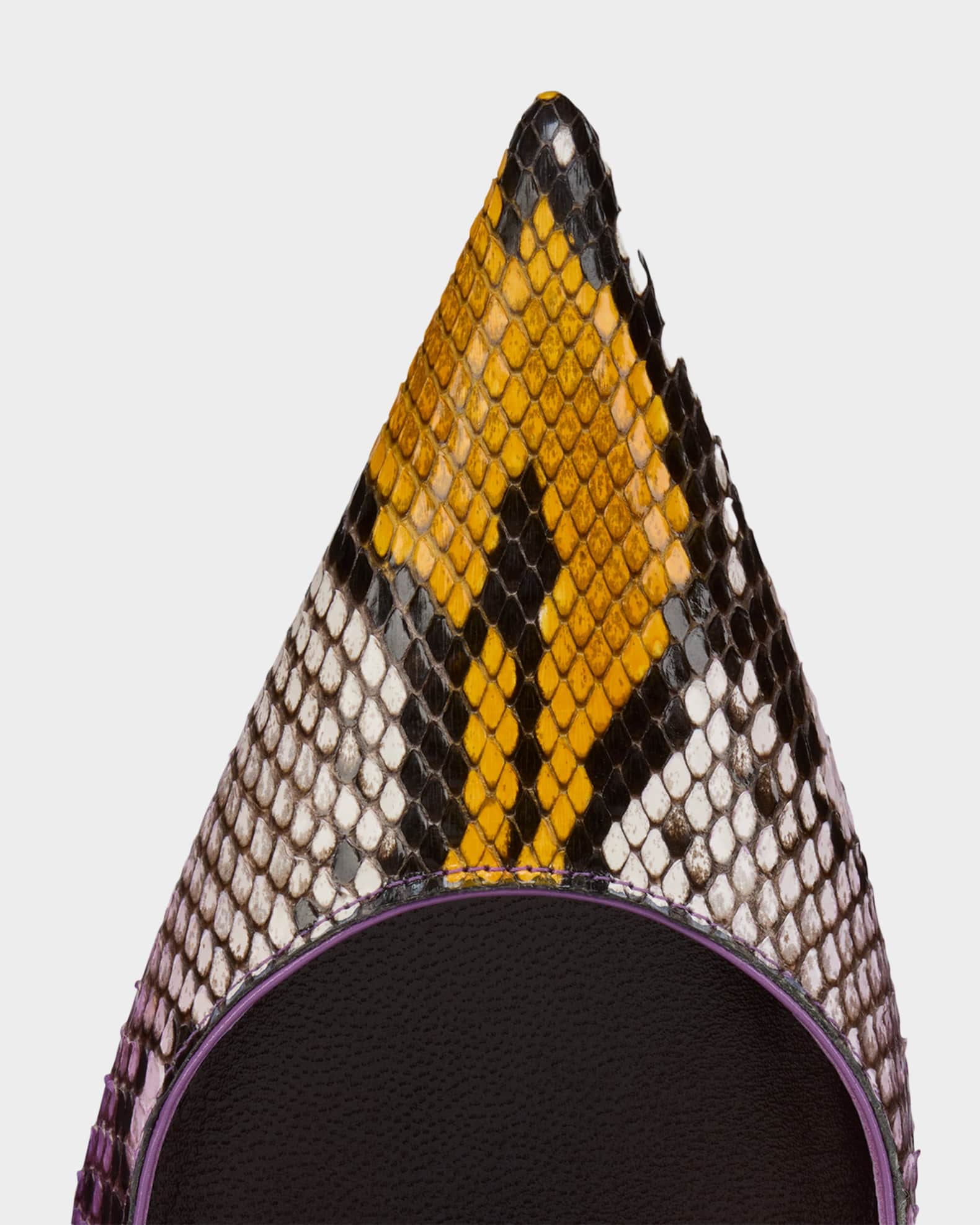 Christian Louboutin 100mm Miss Z Python Leather Pumps | Neiman Marcus