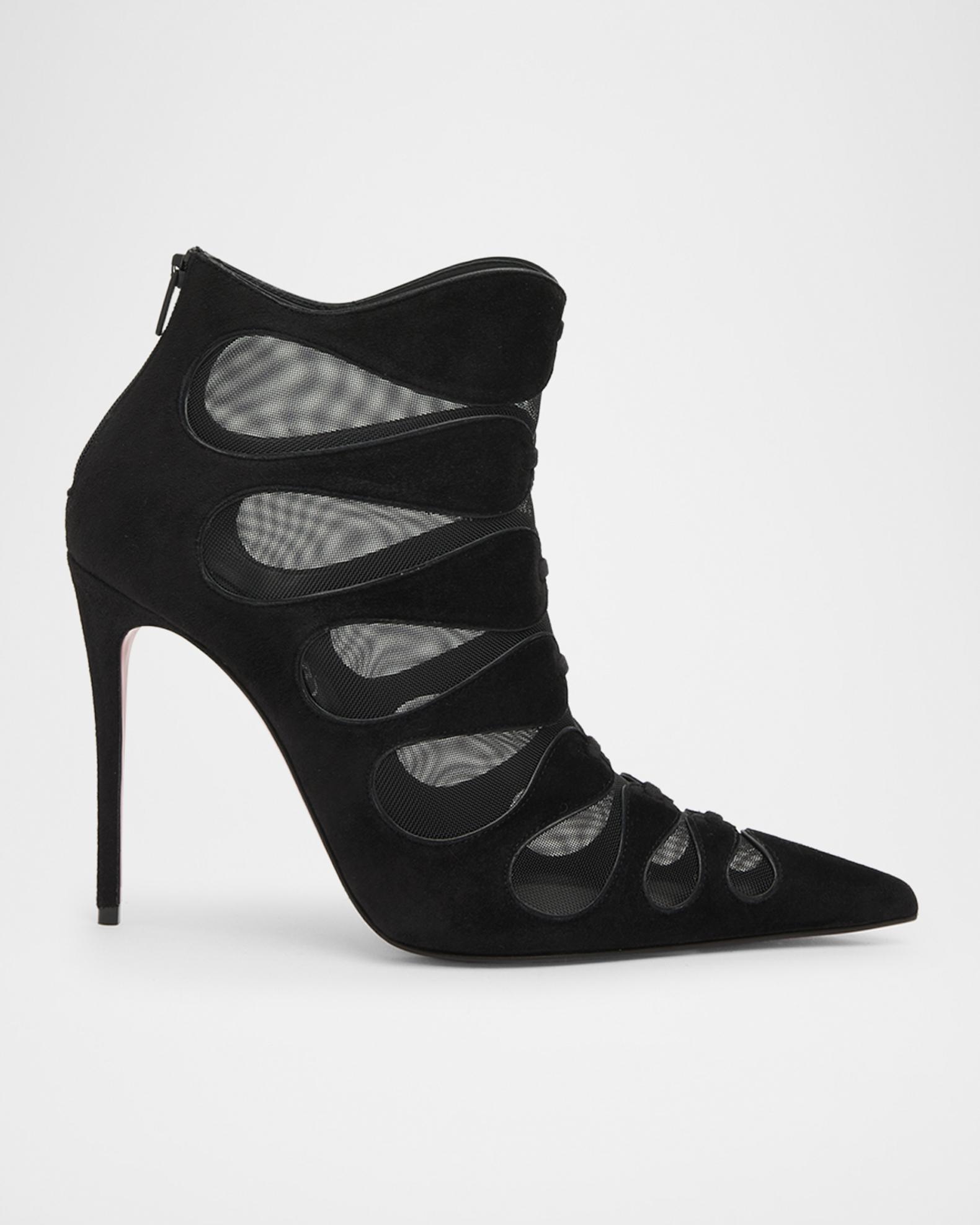 Christian Louboutin Black Suede Boots W Shoe Size 38.5 Christian Louboutin Black Platform Leather  main image 3