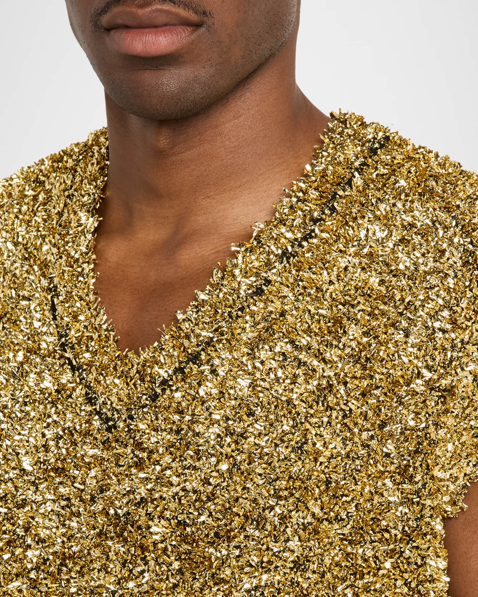 ZANKOV Men's Alain Sleeveless Metallic Sweater | Neiman Marcus