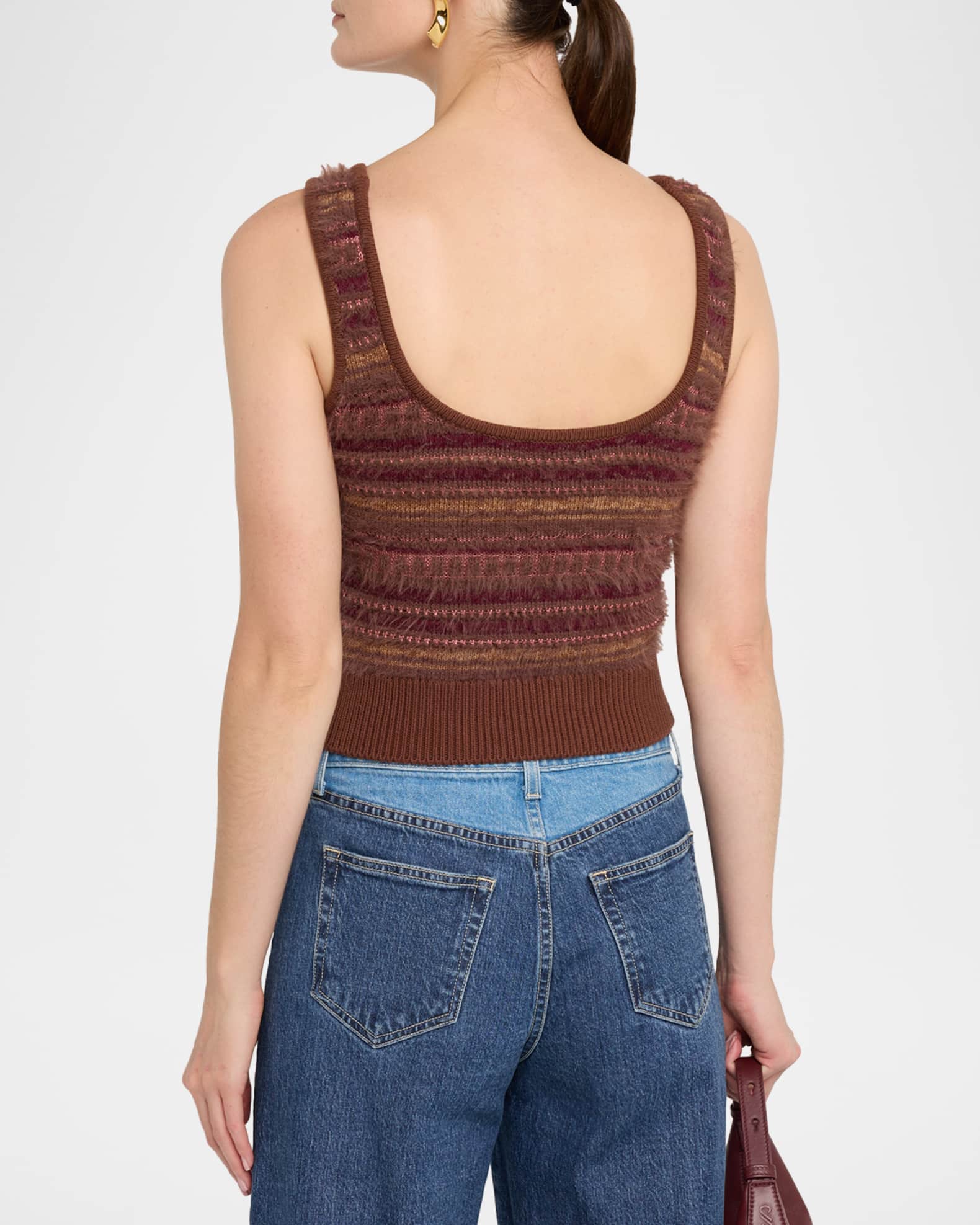 Galene Mixed-Stitch Sweater Tank Top