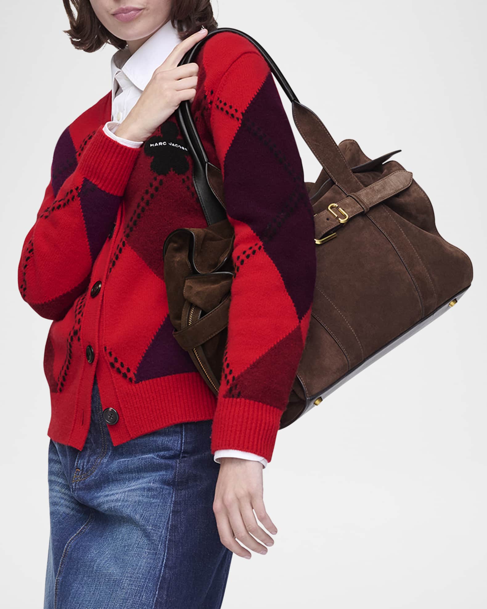 The Dakota Belted Suede Tote Bag 1