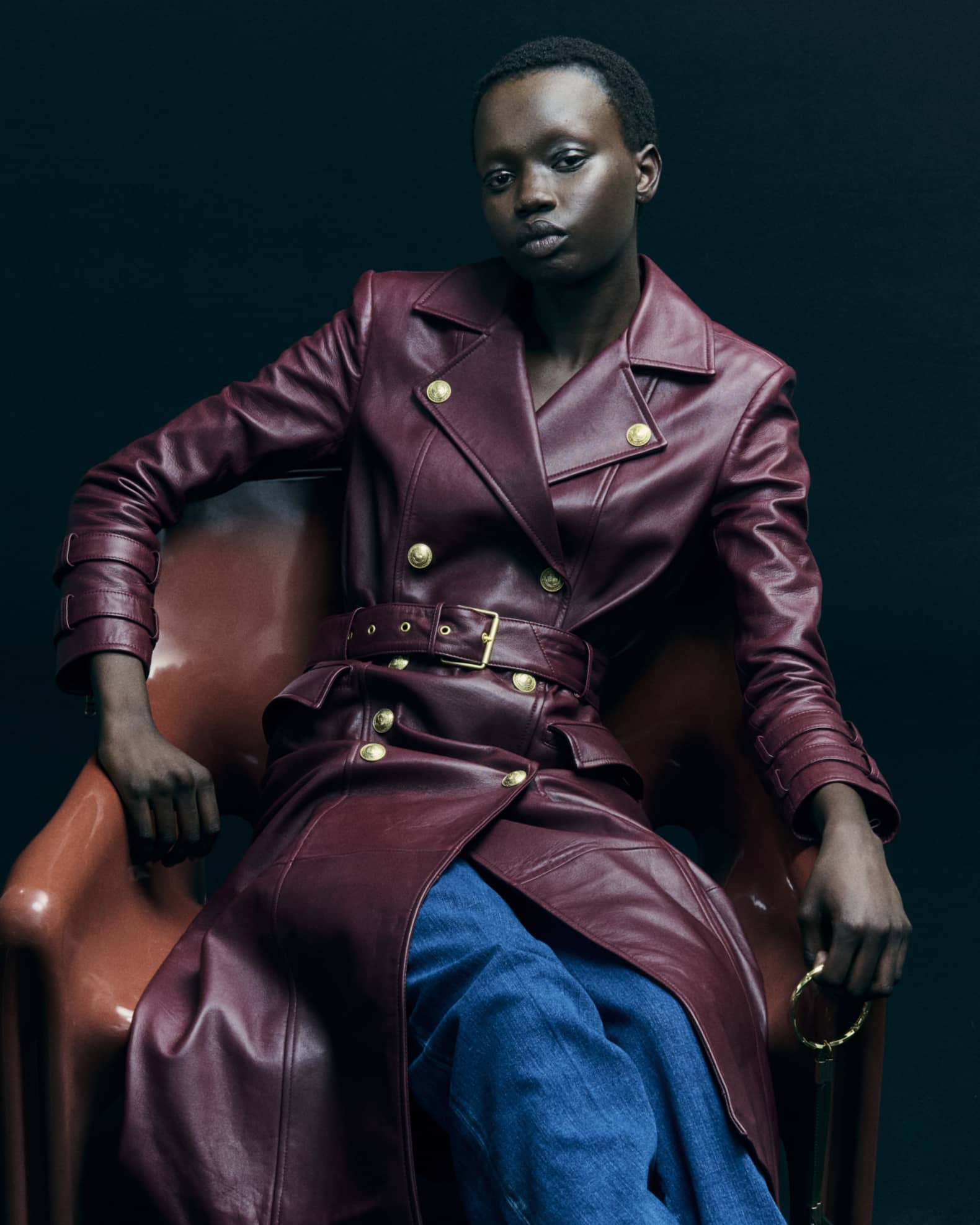 L'Agence Deidra Cropped Leather Jacket | Neiman Marcus