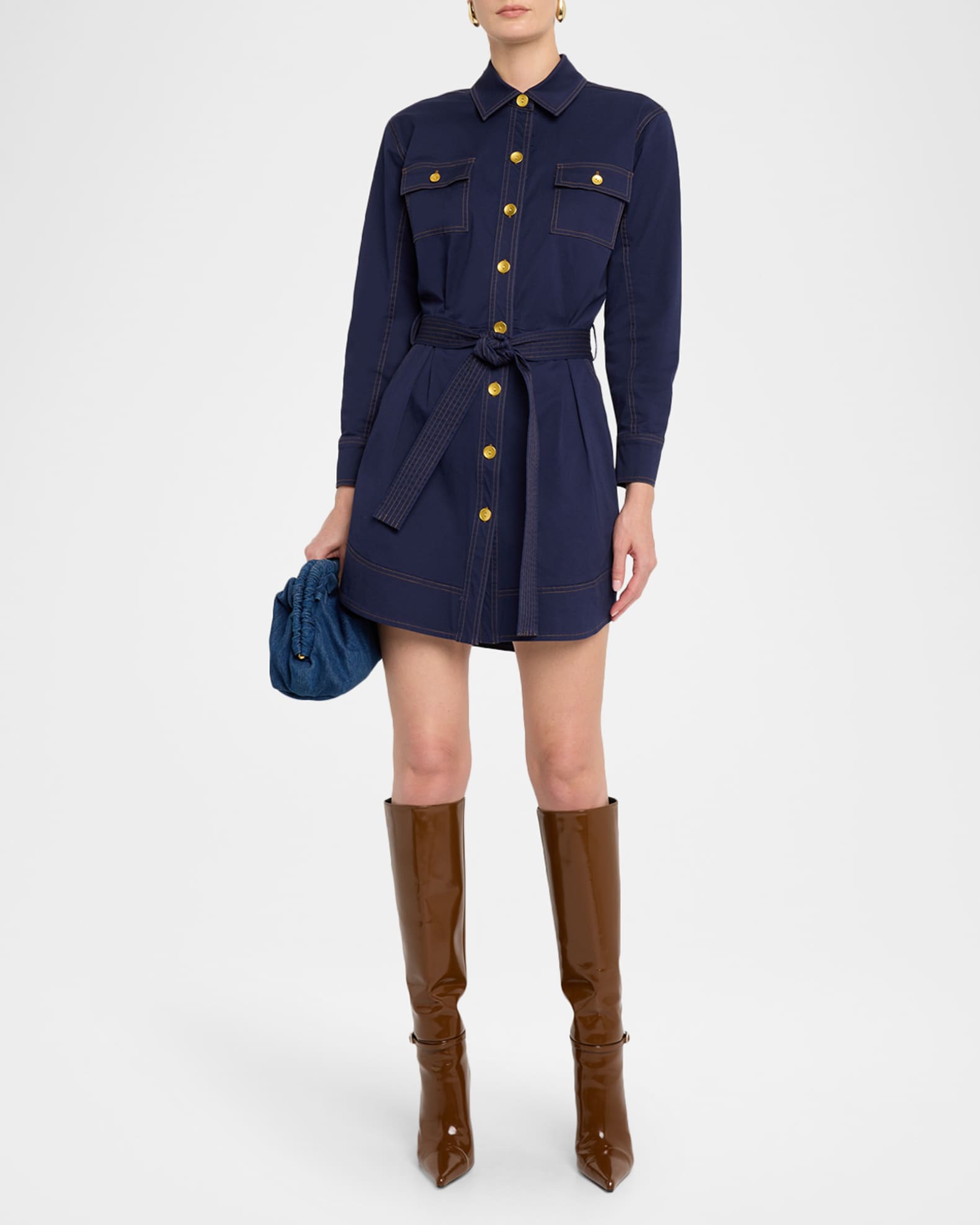 Velma Belted Mini Shirtdress 1
