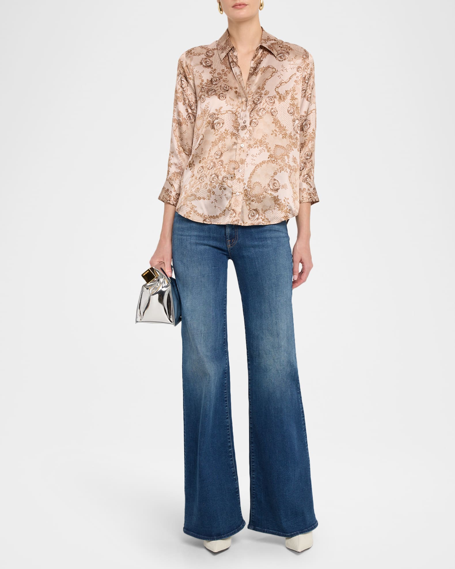 Dani Silk Button-Front Blouse 1