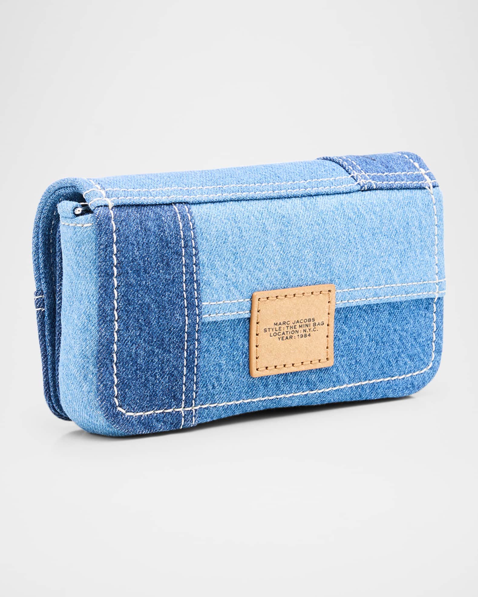 Marc Jacobs The Mini Patchwork Denim Crossbody Bag | Neiman Marcus