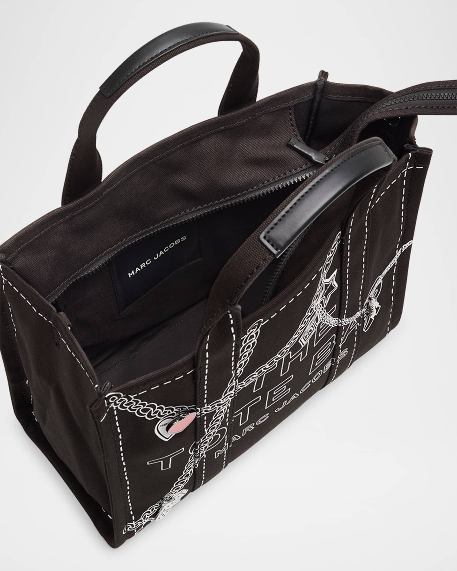 Marc Jacobs The Medium Trompe L'oeil Canvas Tote Bag