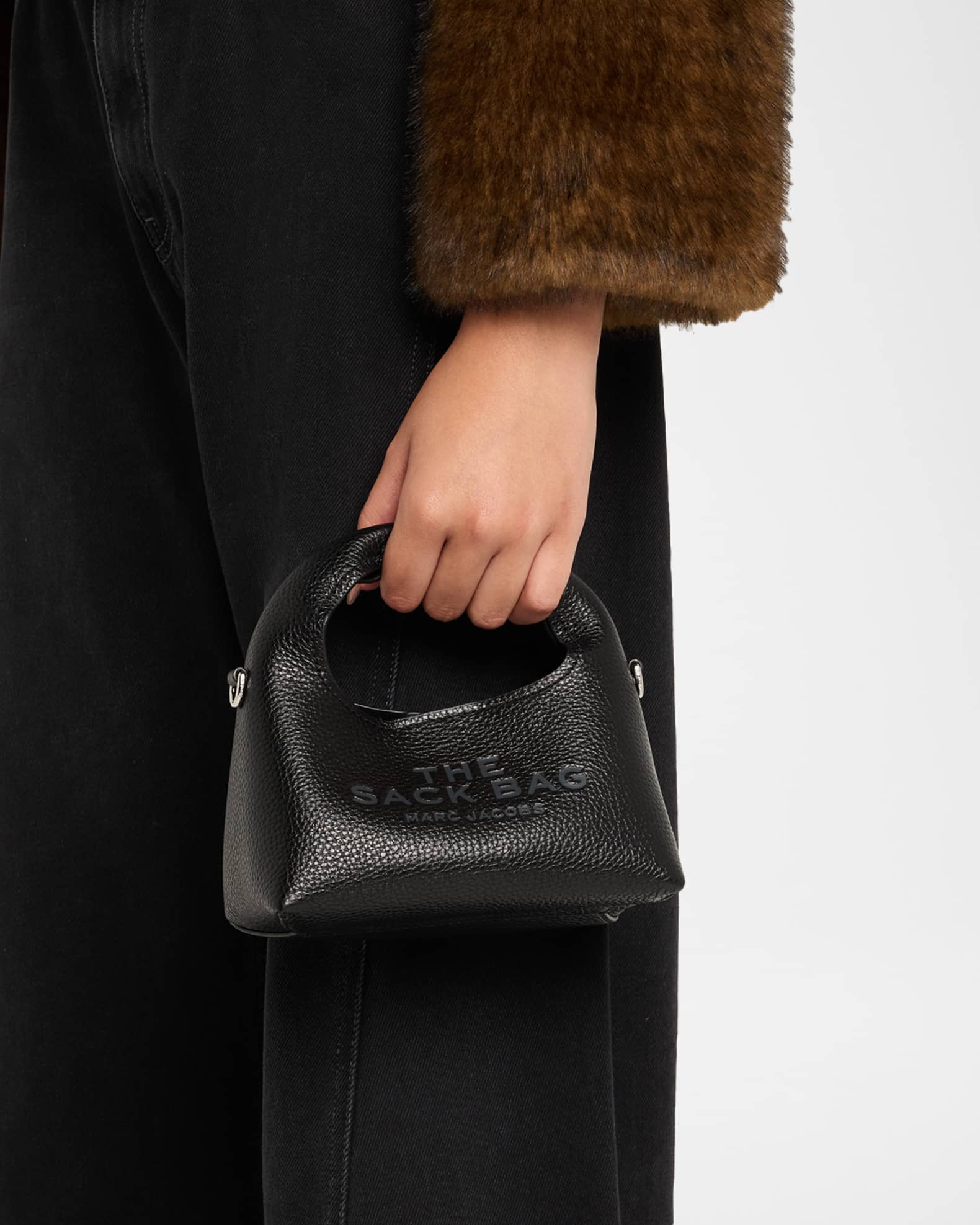 Marc Jacobs The Micro Grain Leather Crossbody Sack | Neiman Marcus