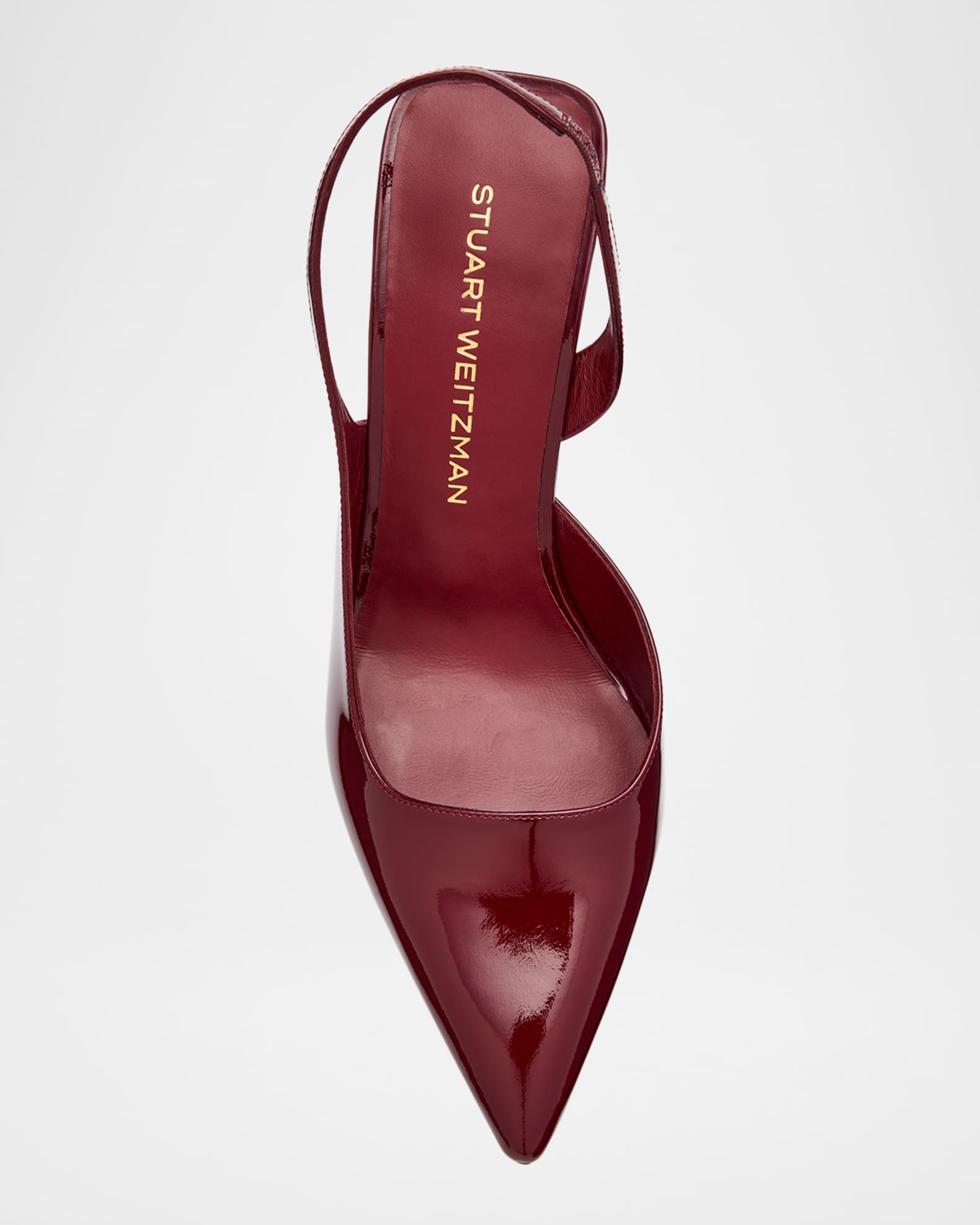 Stuart Weitzman Vinnie D'Orsay Patent Leather Slingback Pumps
