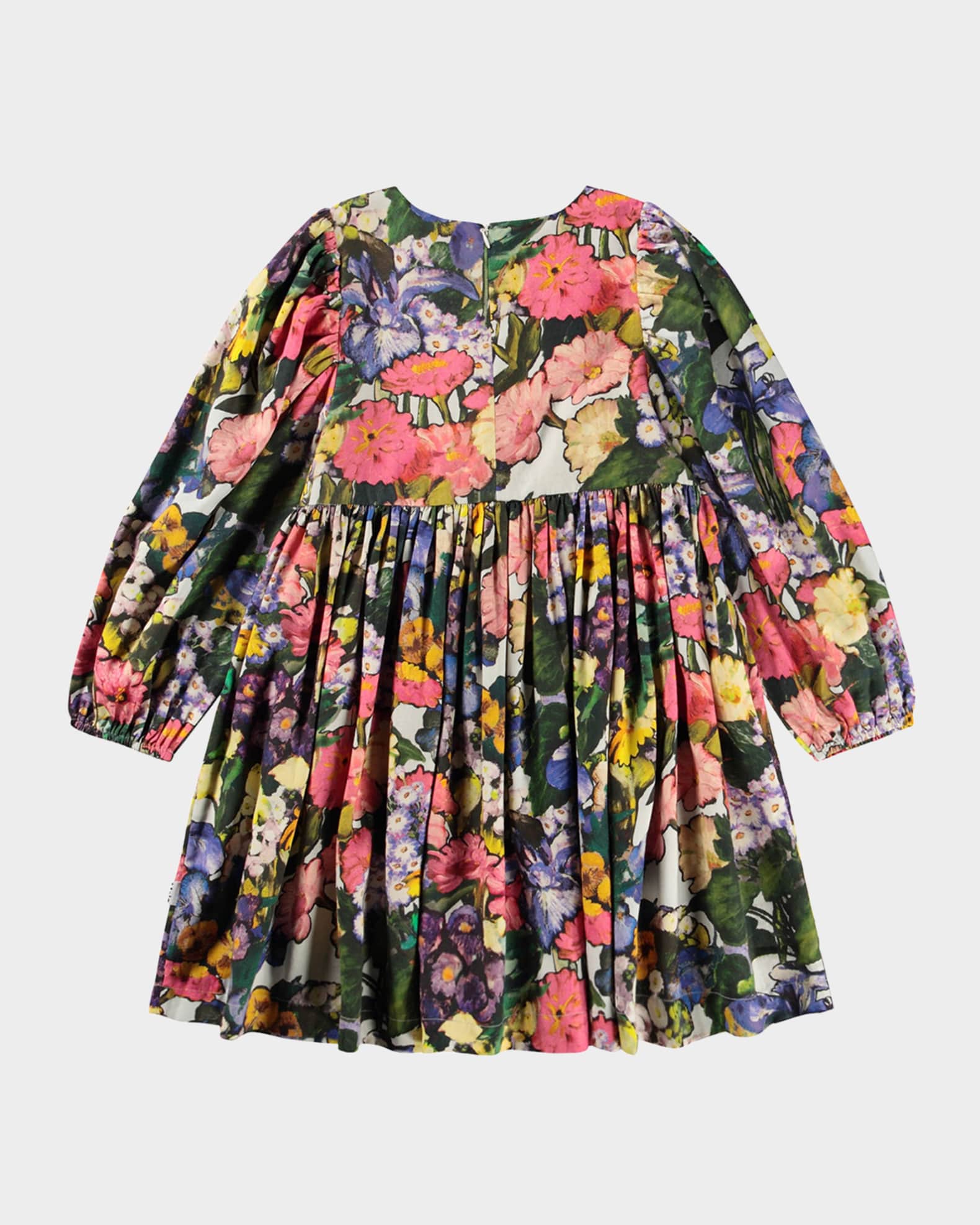 Girl's Cocos Floral Puff-Sleeve Dress, Size 7-12 1