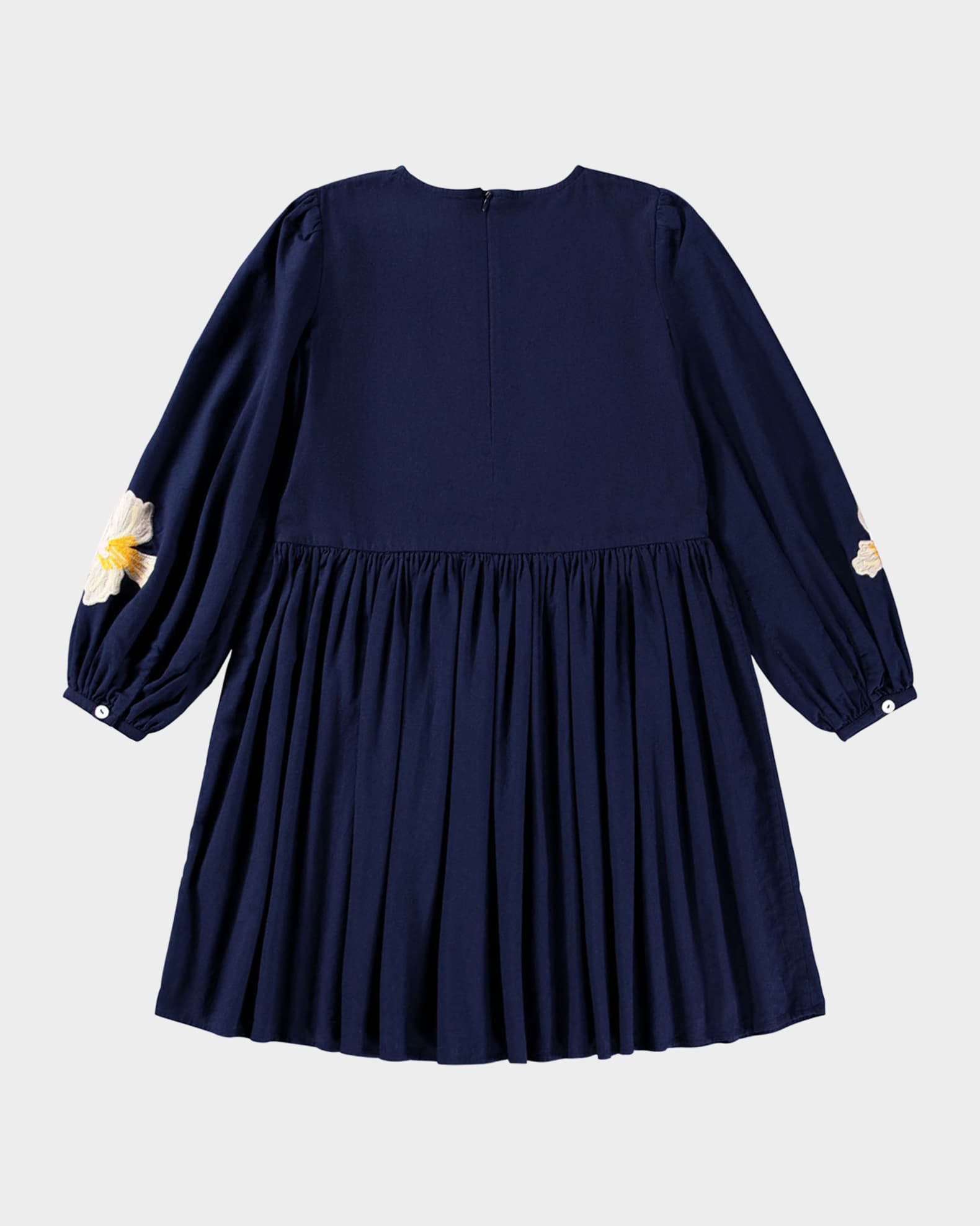 Girl's Cammas Floral Embroidered Long-Sleeve Dress, Size 7-12 1