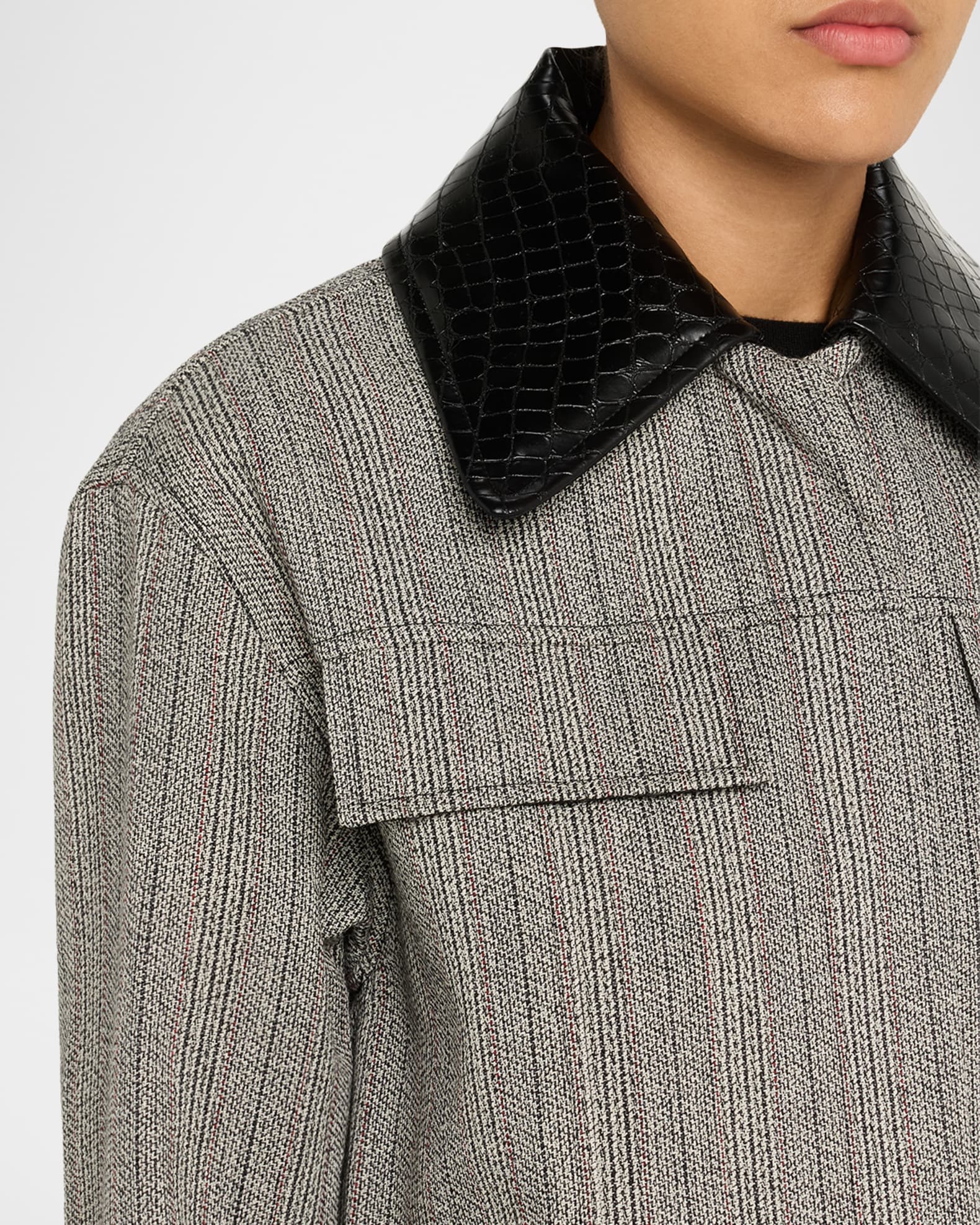 3.1 Phillip Lim Jaspé Wool Cropped Jacket | Neiman Marcus