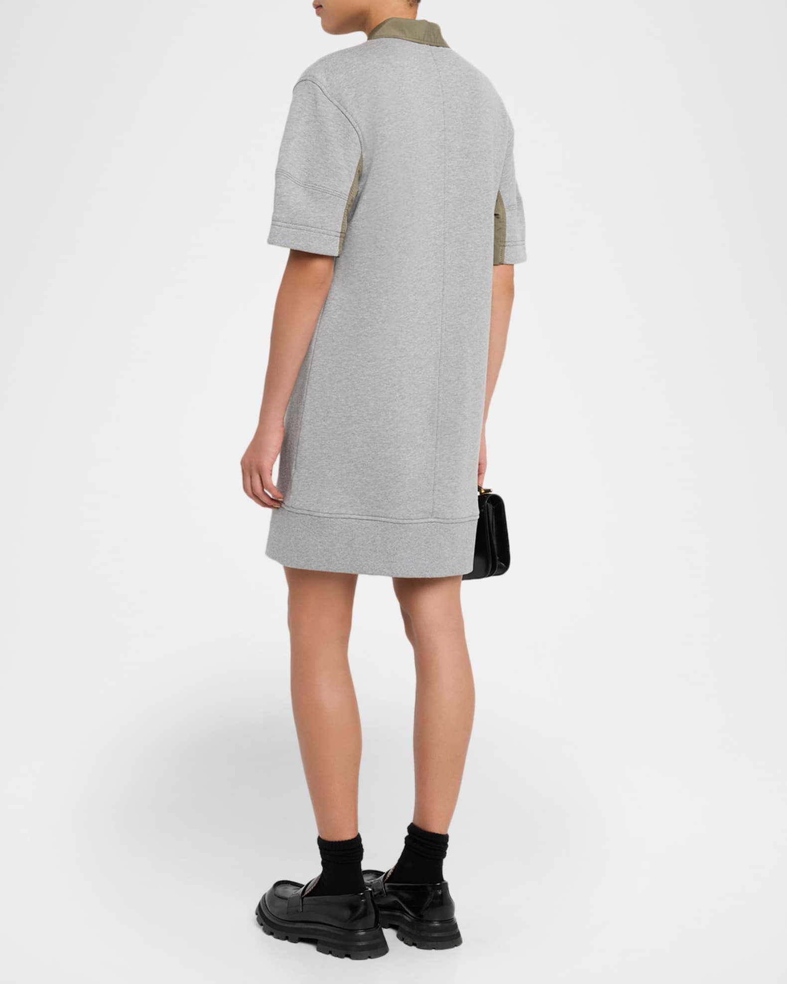 Short-Sleeve Combo Polo Dress