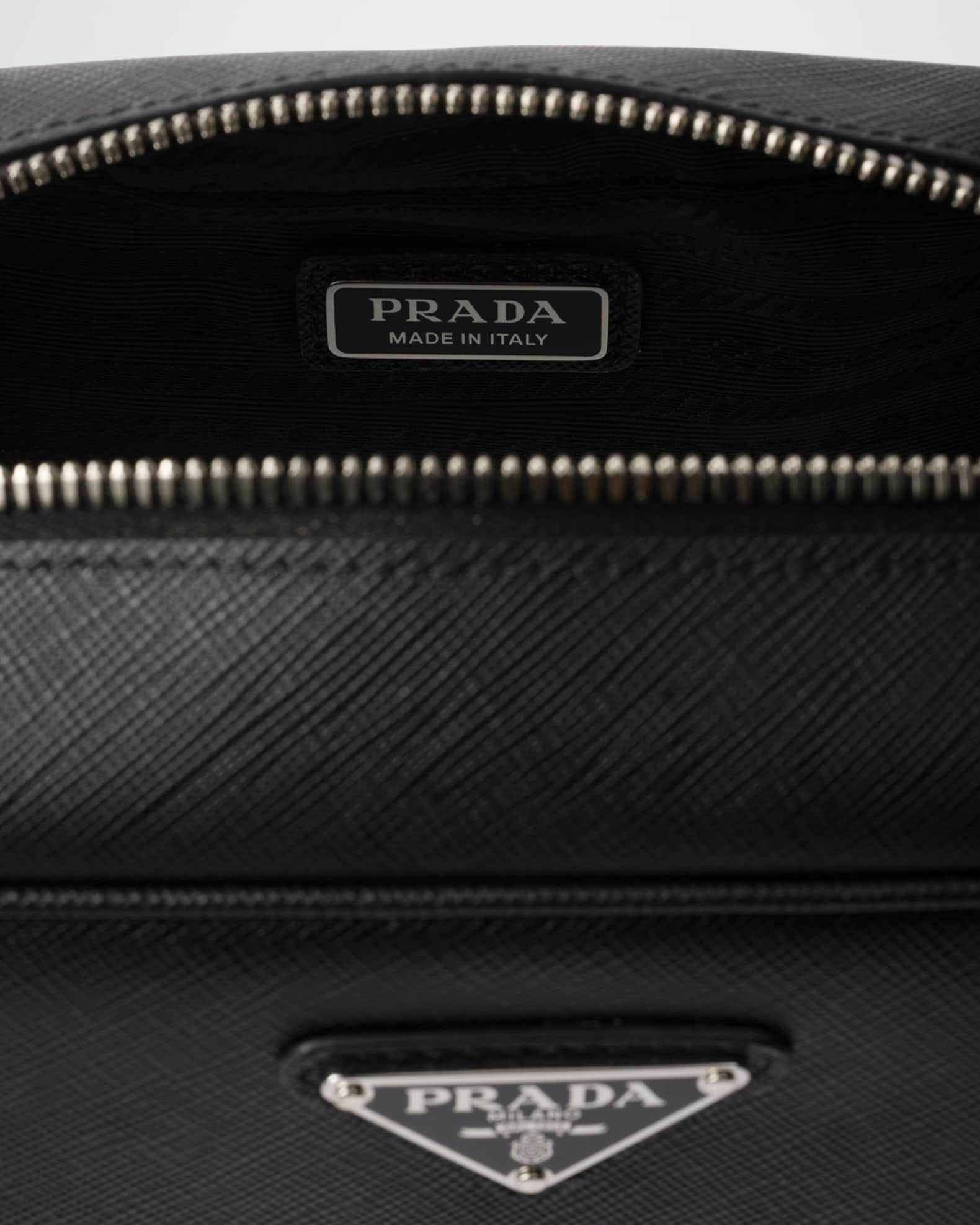 Prada Saffiano Wristlet Pouch | Neiman Marcus
